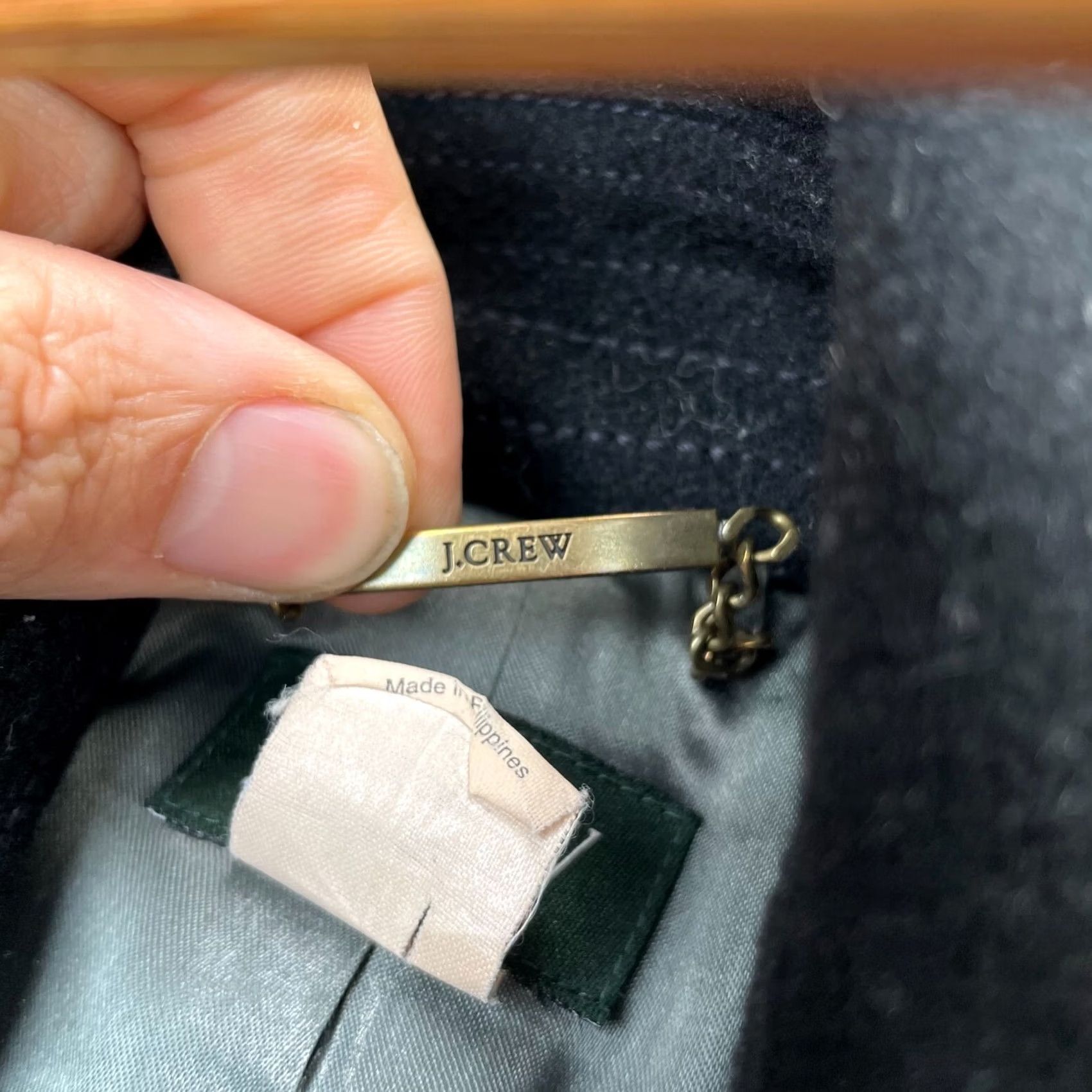 J.Crew VINTAGE J.CREW Coat Wool Pea Coat Womens M Black Lined Pockets Thinsulate Button Short 90s Classic Preppy Size M / US 6-8 / IT 42-44 - 6 Thumbnail