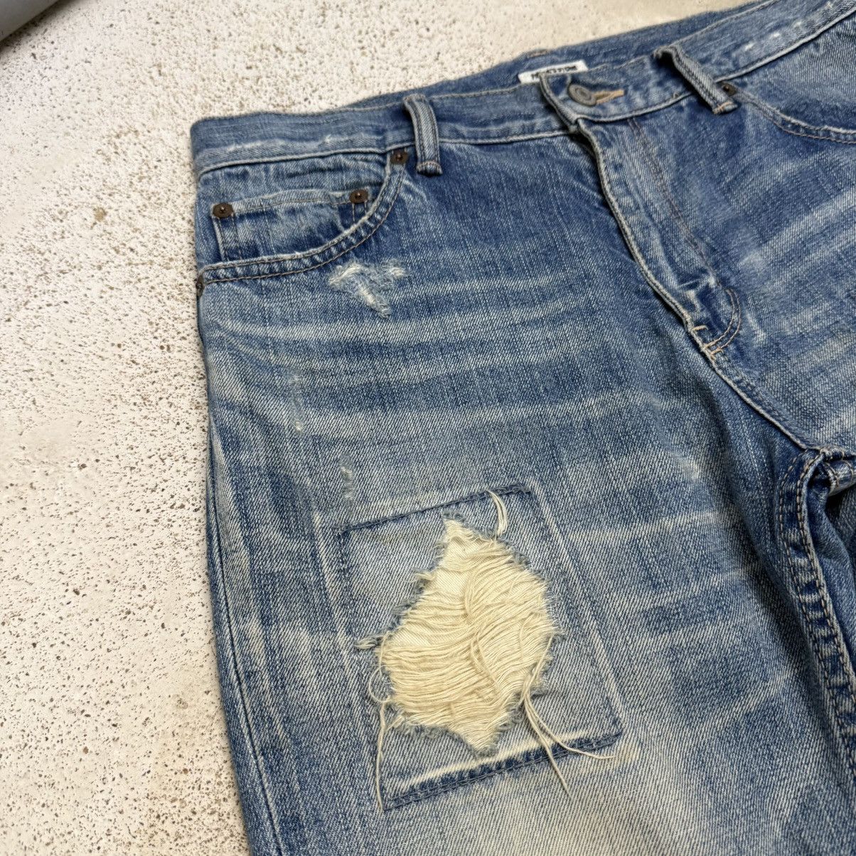 Japanese Brand Freaks Store Distressed Mud Whisker Denim Pants Size 28" / US 6 / IT 42 - 7 Thumbnail