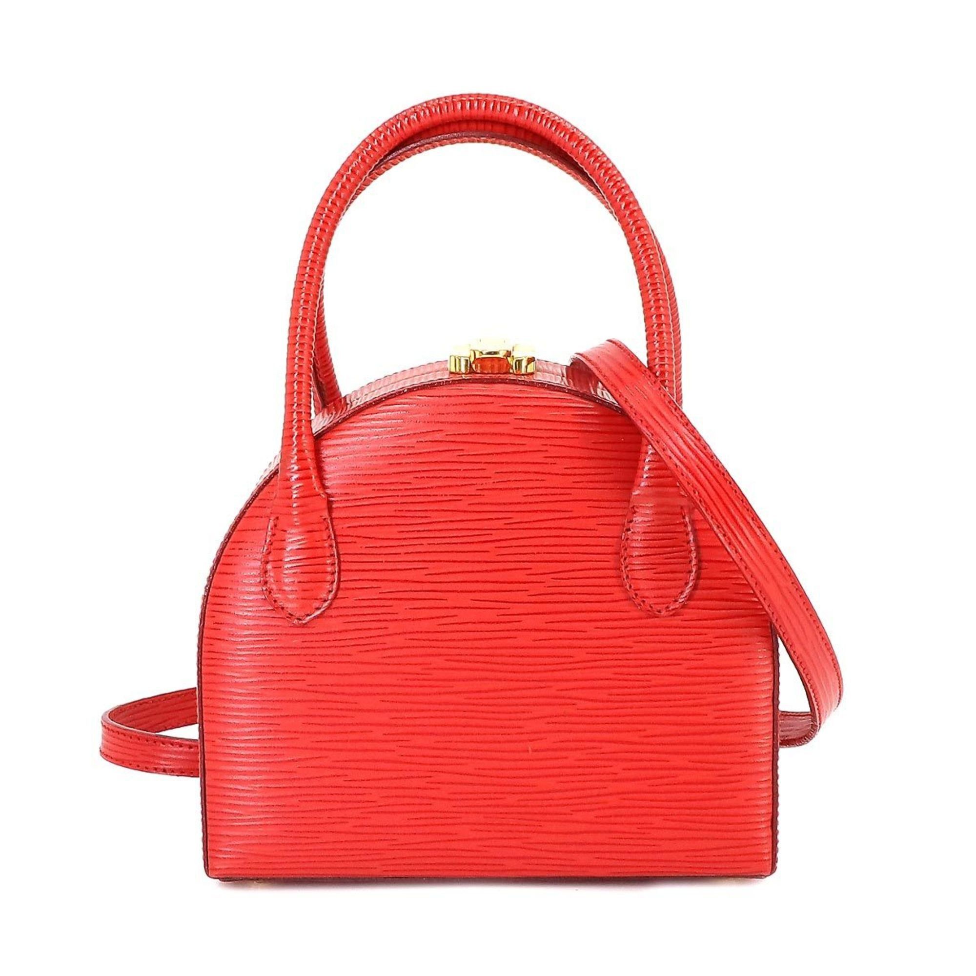 image of Fendi Epi 2Way Hand Shoulder Bag Leather Red Gold Metal Fittings Hand Shoulder Bag in Red Color, Wo