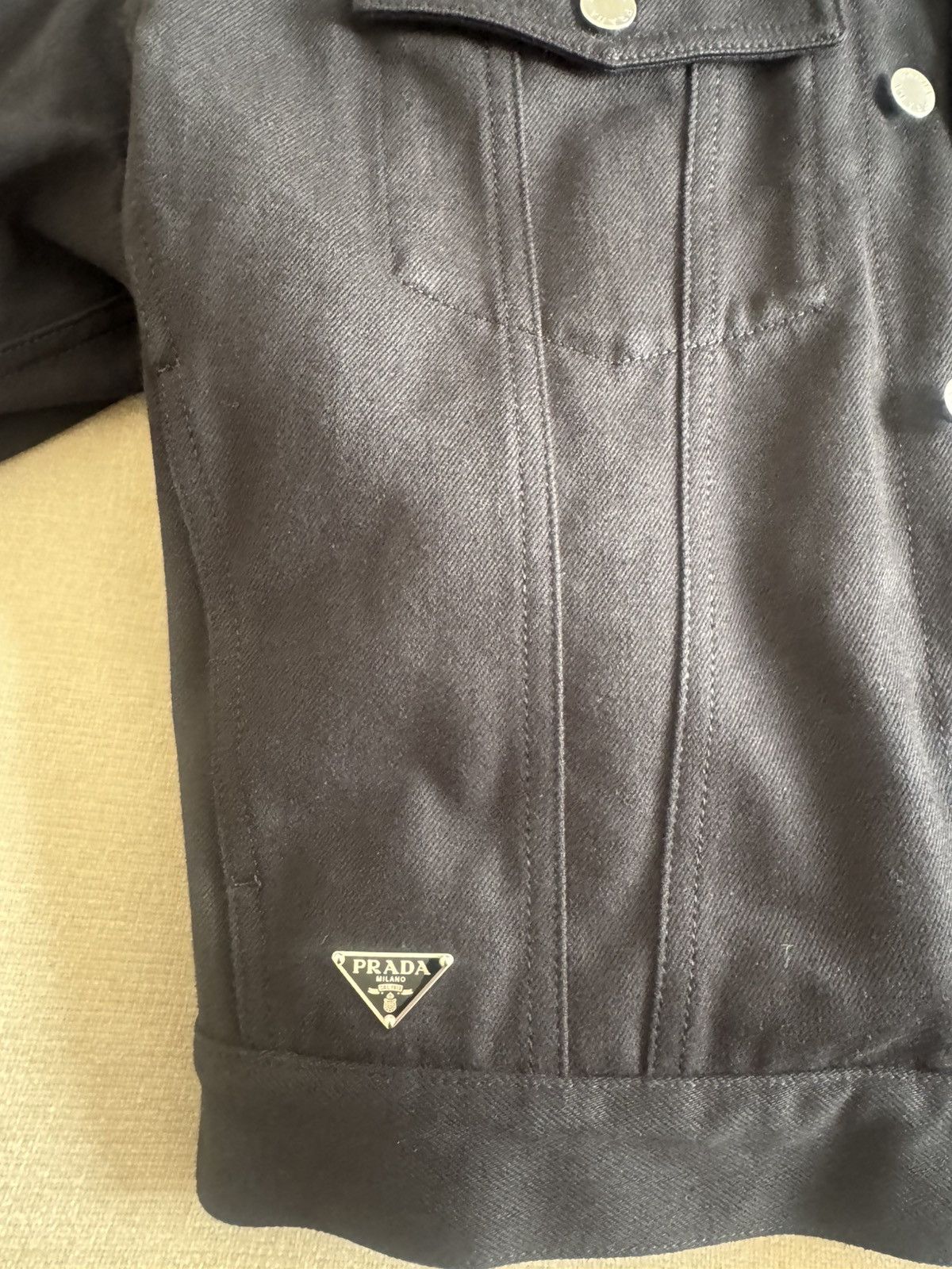 Prada Denim jacket Prada with fourrure Size US M / EU 48-50 / 2 - 2 Thumbnail