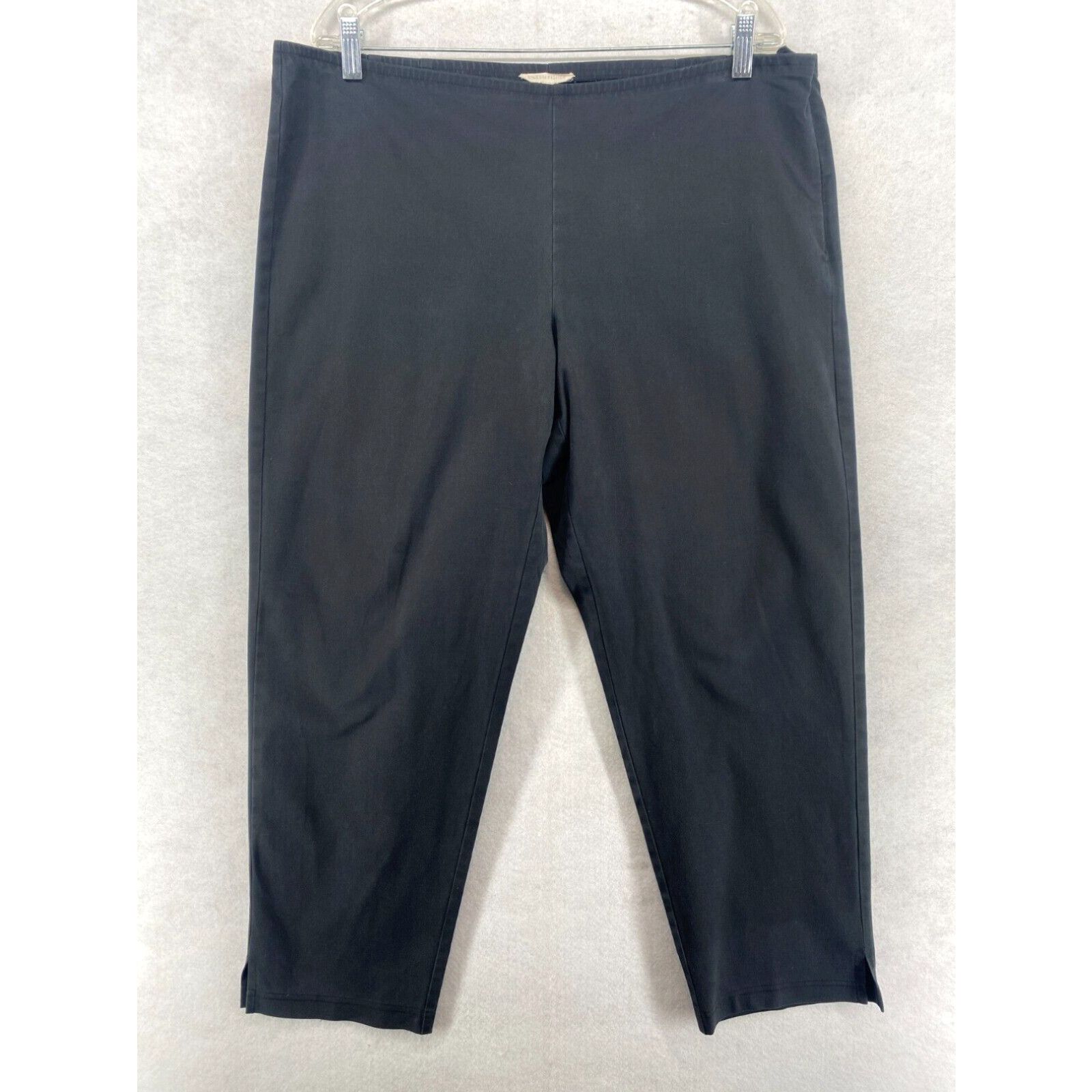 Eileen Fisher Women's Slim Zip Ankle Knit Pants Black Size Medium