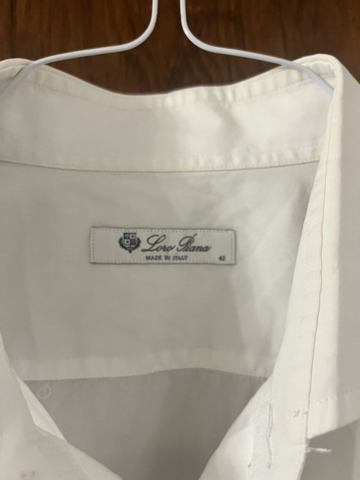 Loro Piana Loro Piana white cotton shirt size 42 Size US L / EU 52-54 / 3 - 2 Thumbnail