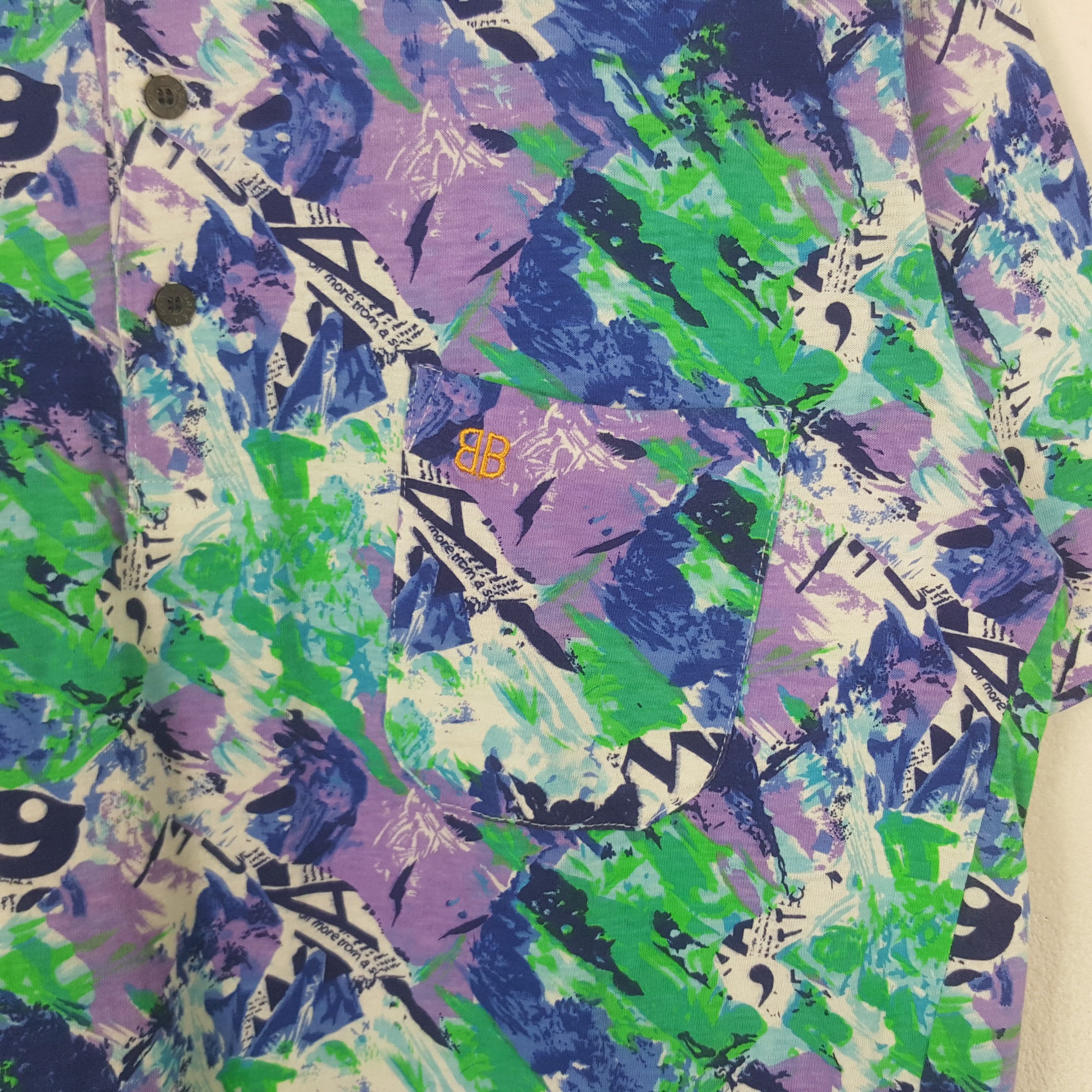 Other Vintage Balenciaga Fullprint Designer Polos RR22 Size US M / EU 48-50 / 2 - 2 Thumbnail