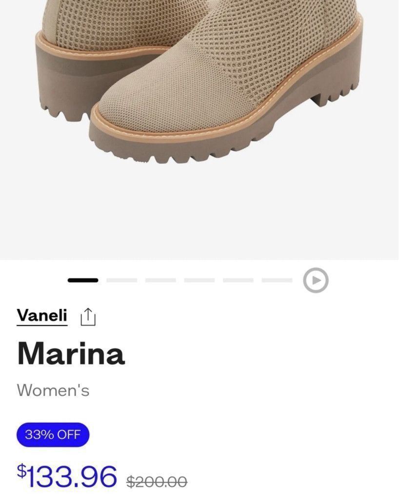 VANELI Women's Vaneli Marina ankle Boots 12M Beige Size US 12 / IT 42 - 11 Thumbnail