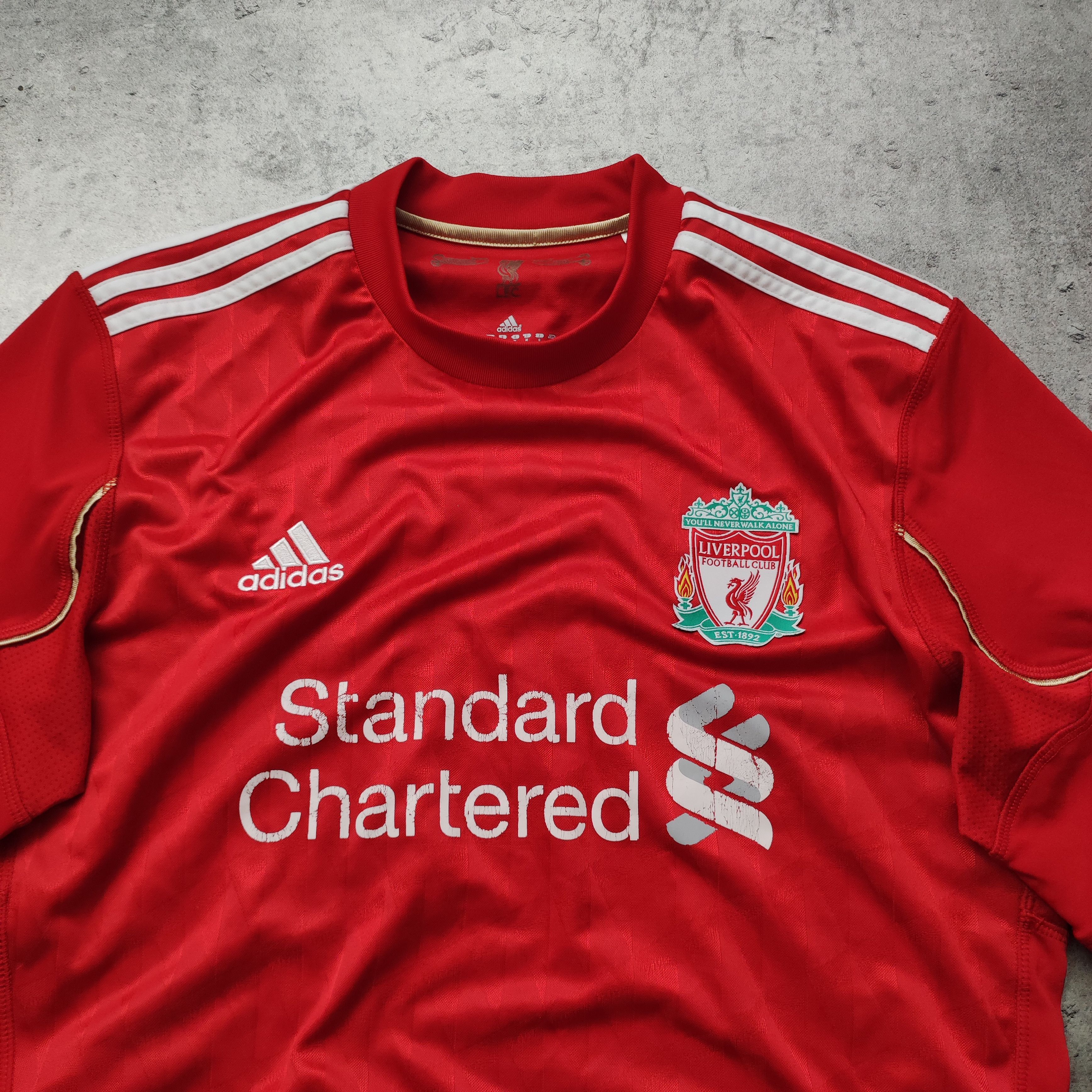 Vintage RARE 2010 Liverpool FC Adidas Home Football Jersey Size US M / EU 48-50 / 2 - 4 Thumbnail