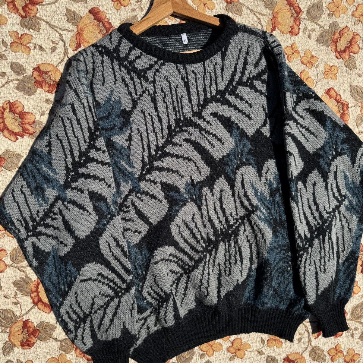 Vintage Vintage Floral Print Boxy Knit Leaf ALD JAPANESE VIBE Cute Size US L / EU 52-54 / 3 - 3 Thumbnail