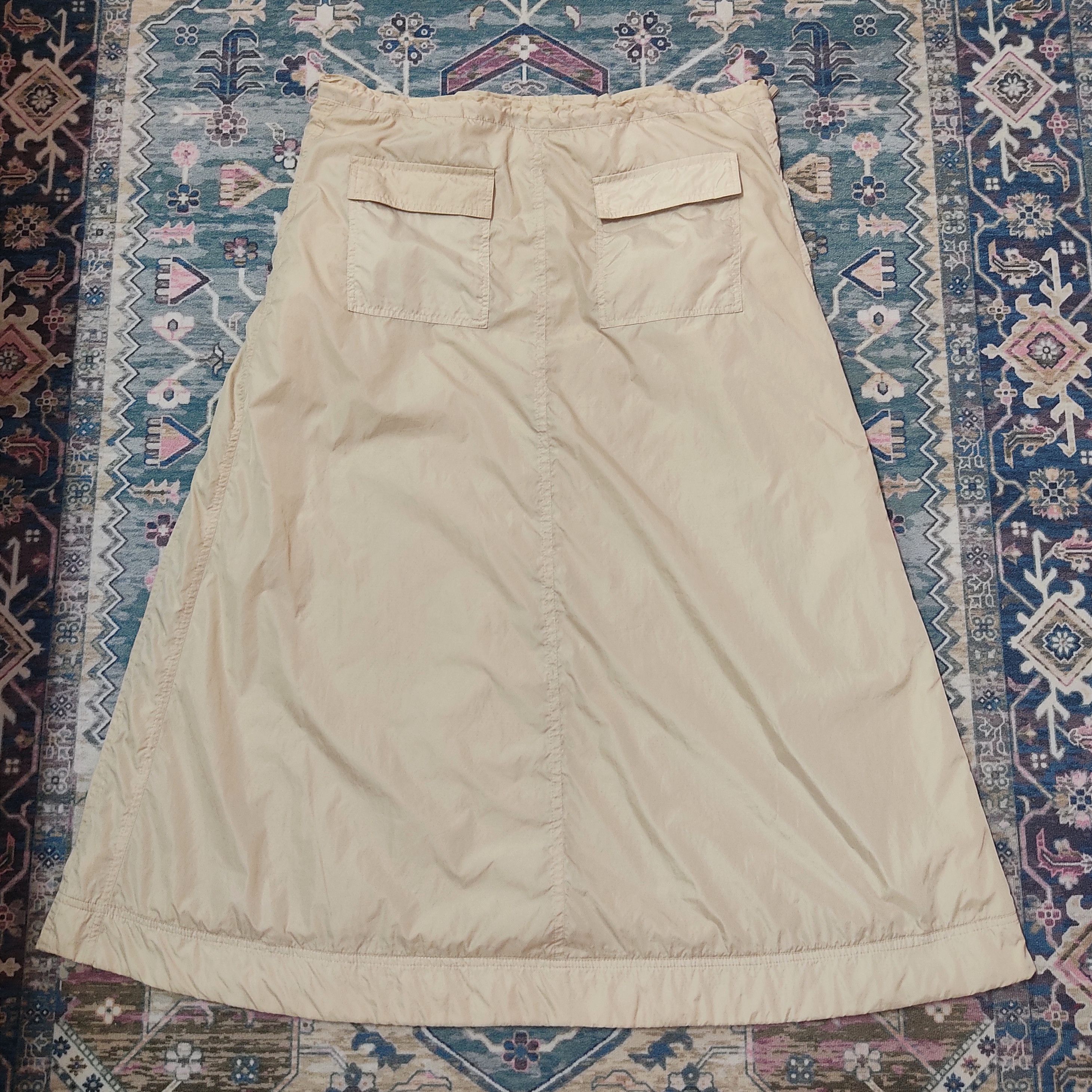 Issey Miyake PLANTATION by ISSEY MIYAKI Drawstring Nylon Midi Skirt Size 36" / US 14 / IT 50 - 10 Thumbnail