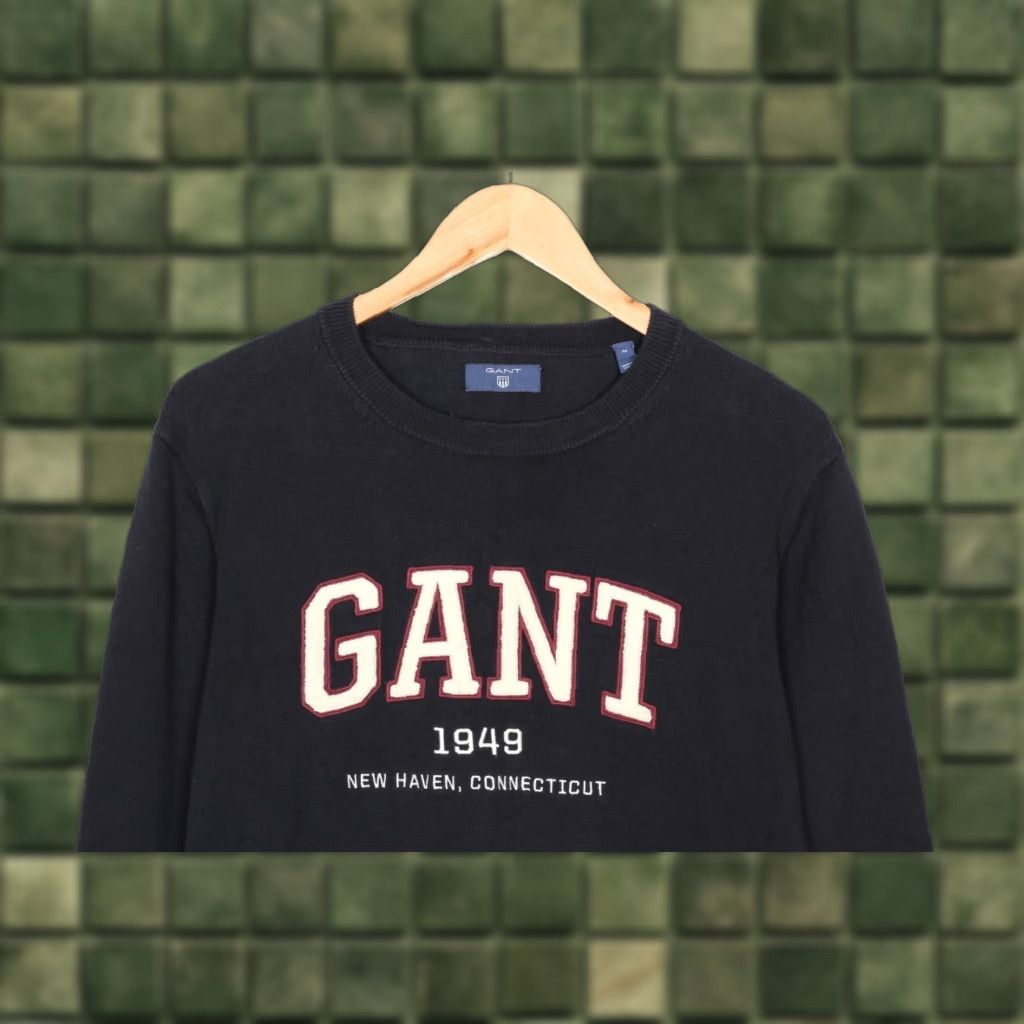 Gant GANT Crew Neck Jumper Navy Blue Men M Dark Blue VR1144 Size US M / EU 48-50 / 2 - 1 Thumbnail