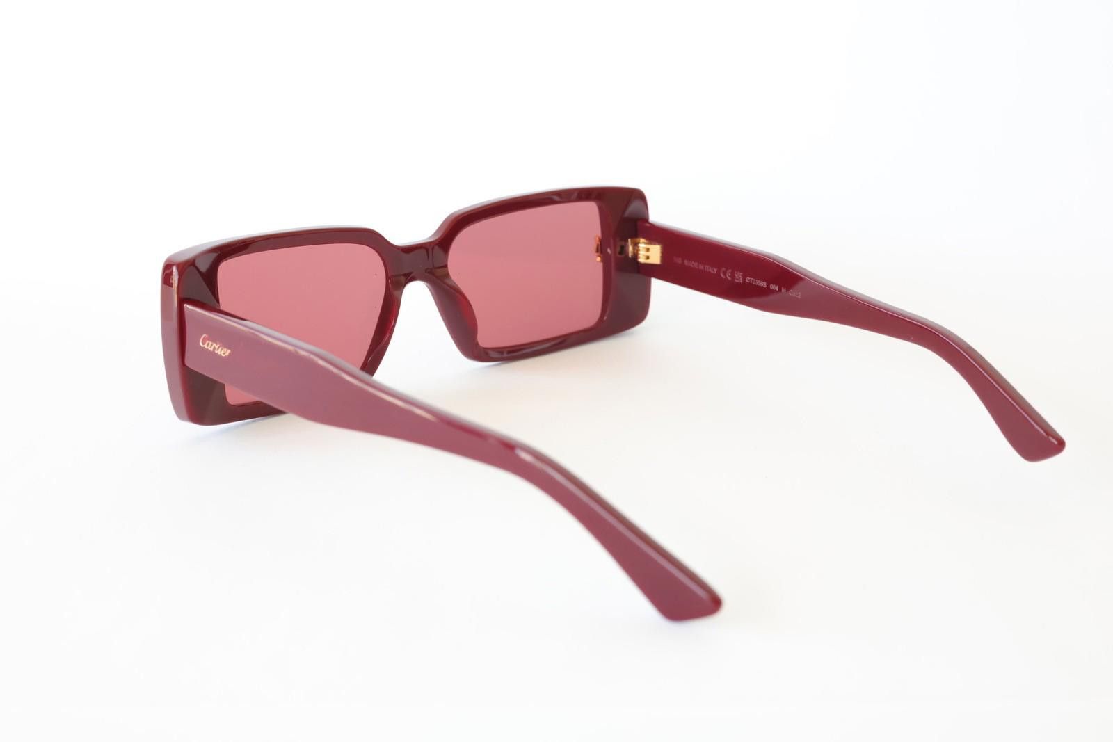 Cartier New Cartier eyewear sunglasses CT0358S 004 burgundy red Size ONE SIZE - 5 Thumbnail