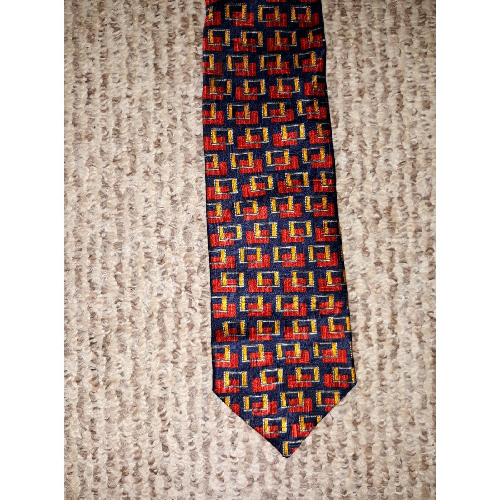 Ermenegildo Zegna ERMENEGILDO ZEGNA Tie 100% Silk Multi color Paisley Pattern Red Blue RARE Italy Men's Tied Size ONE SIZE - 5 Thumbnail