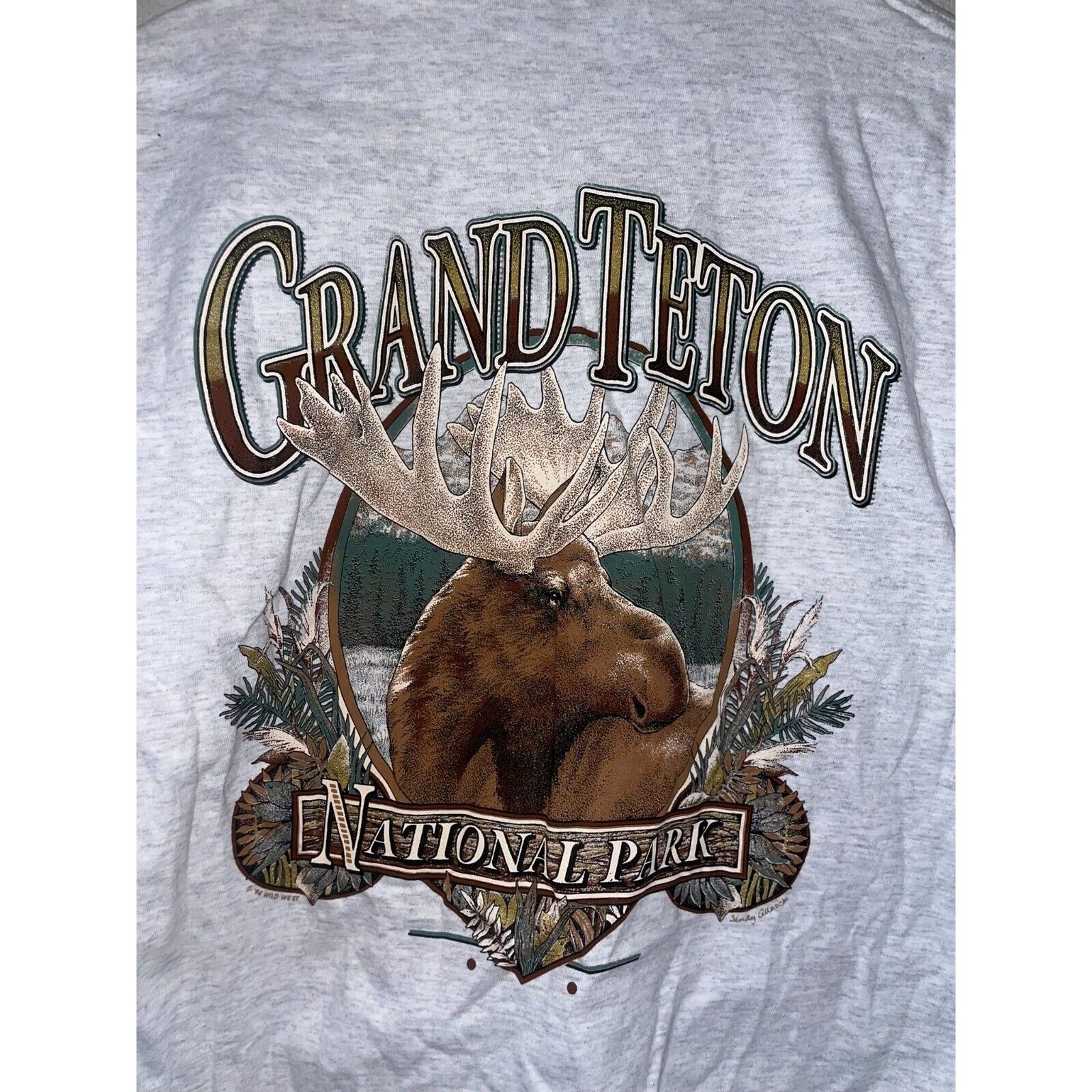 Jerzees Vintage Test Print Shirt Grand Canyon Teton Moose Tee VTG L Size US L / EU 52-54 / 3 - 10 Thumbnail