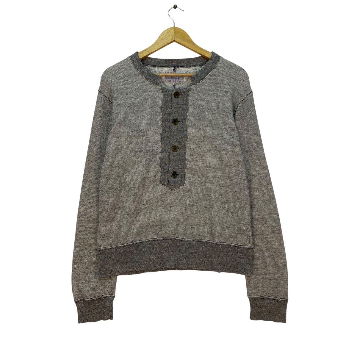 Nanamica 💥Nanamica Lonng Sleeve Half Button Down Pullover Sweatshirt Size US M / EU 48-50 / 2 - 1 Thumbnail
