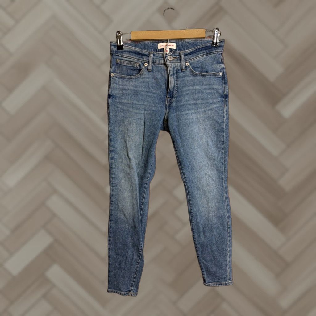 Lucky Brand Lucky Brand Ava Mid Rise Skinny Jeans Womens 4 Blue 27in Inseam 28in 5-Pocket Denim Cotton Blend Stretch Regular Size 4 Size 27" / US 4 / IT 40 - 1 Thumbnail