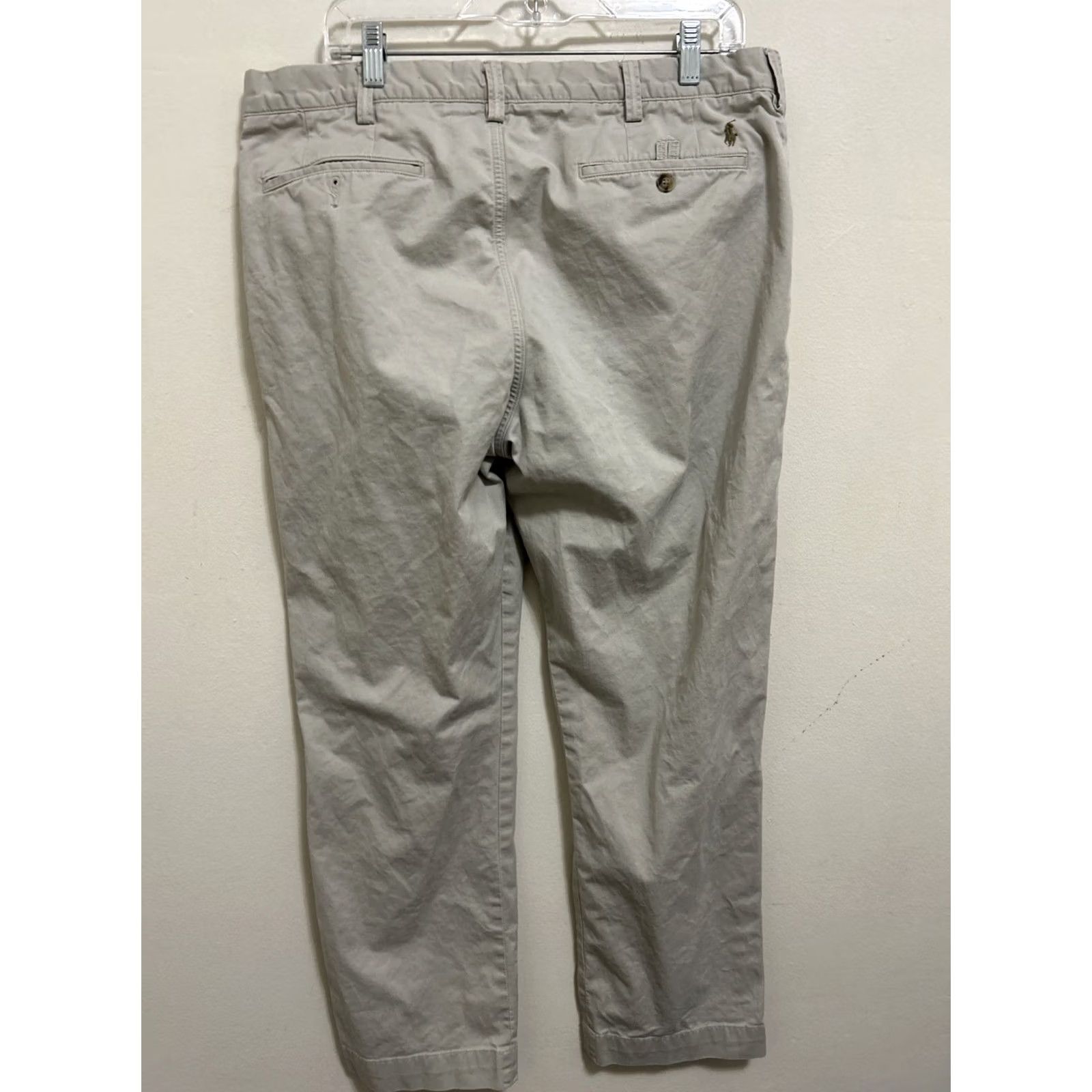 Polo Ralph Lauren Polo Ralph Lauren Chino Pants Mens 36X30 Beige Stretch Straight Fit Cotton Twill Size US M / EU 48-50 / 2 - 5 Thumbnail