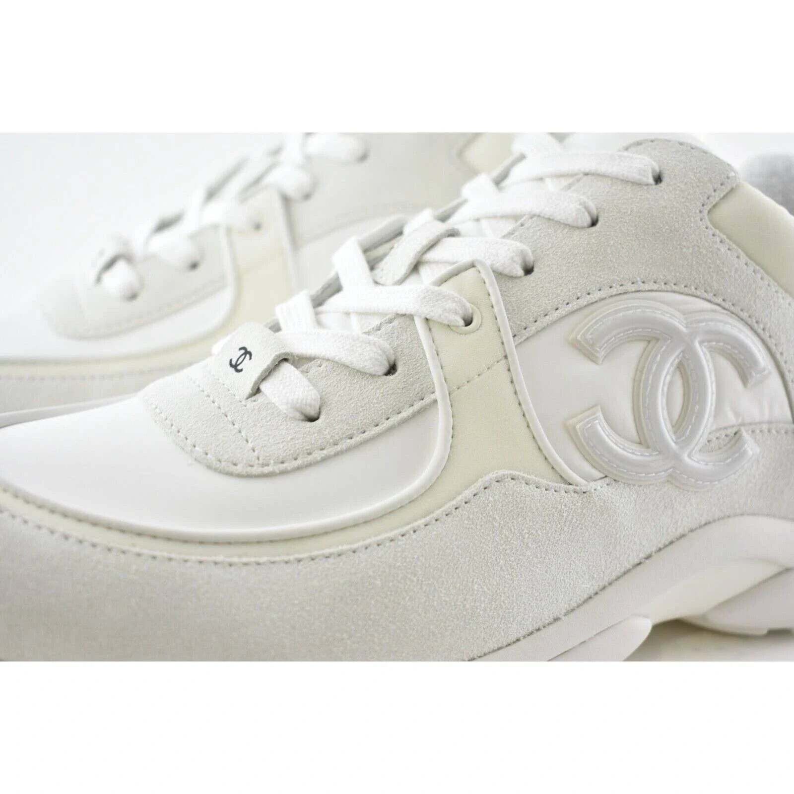 Chanel Chanel Suede Leather Lace Low Top Trainer Sneaker 44 11 Size US 11 / EU 44 - 8 Thumbnail