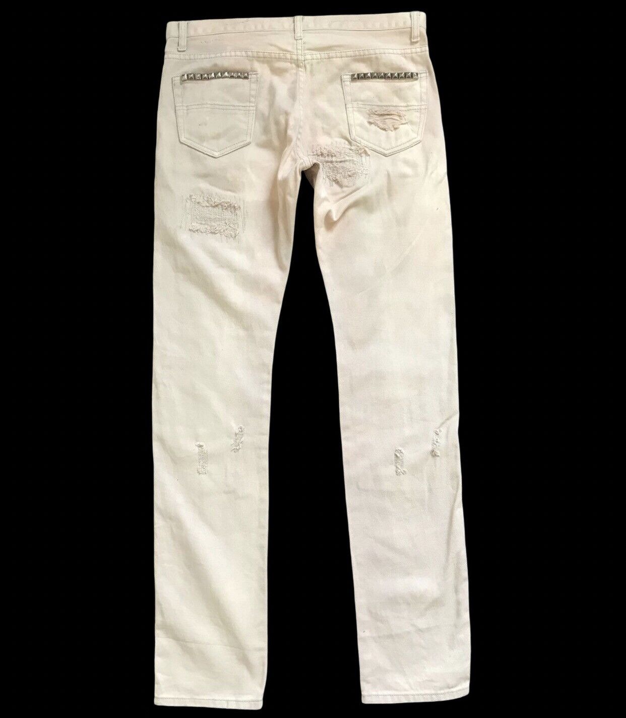 Japanese Brand D83 yaponskii Japan SuperDistressed Acid Patchwork Jeans Size US 34 / EU 50 - 2 Thumbnail