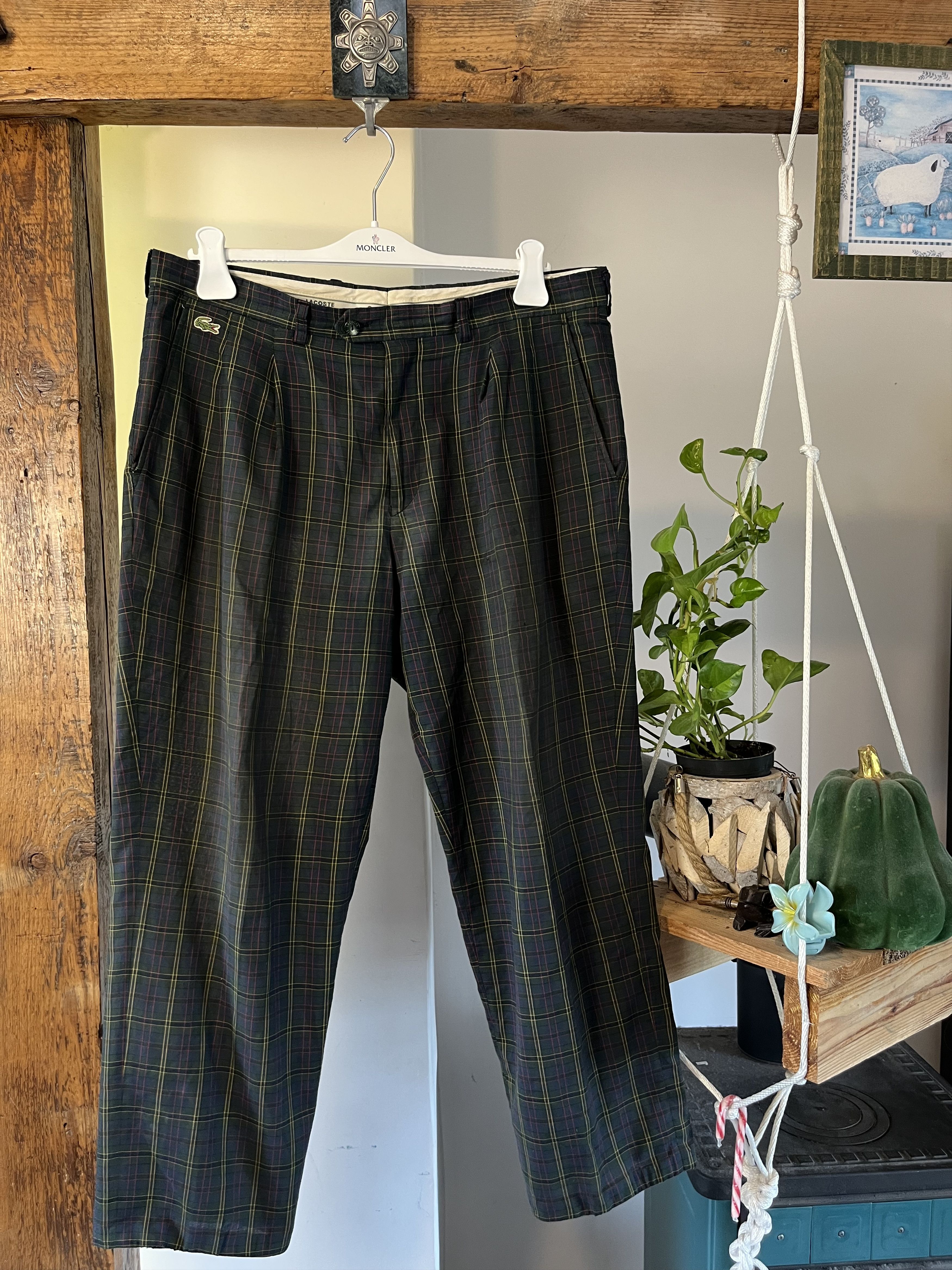 Lacoste Vintage 90s Lacoste Old Money Checked Pants Size US 36 / EU 52 - 1 Thumbnail