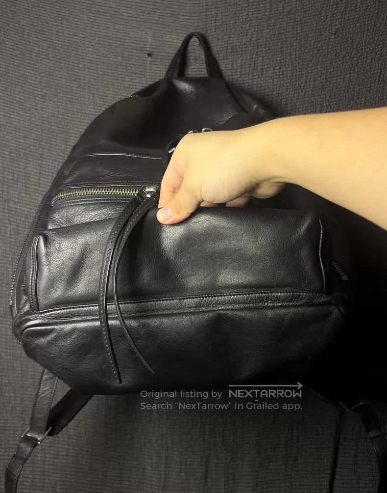 Rick Owens Rick Owens Calf Grain Cowhide Double Zip Ribbon Backpack S Size ONE SIZE - 7 Thumbnail