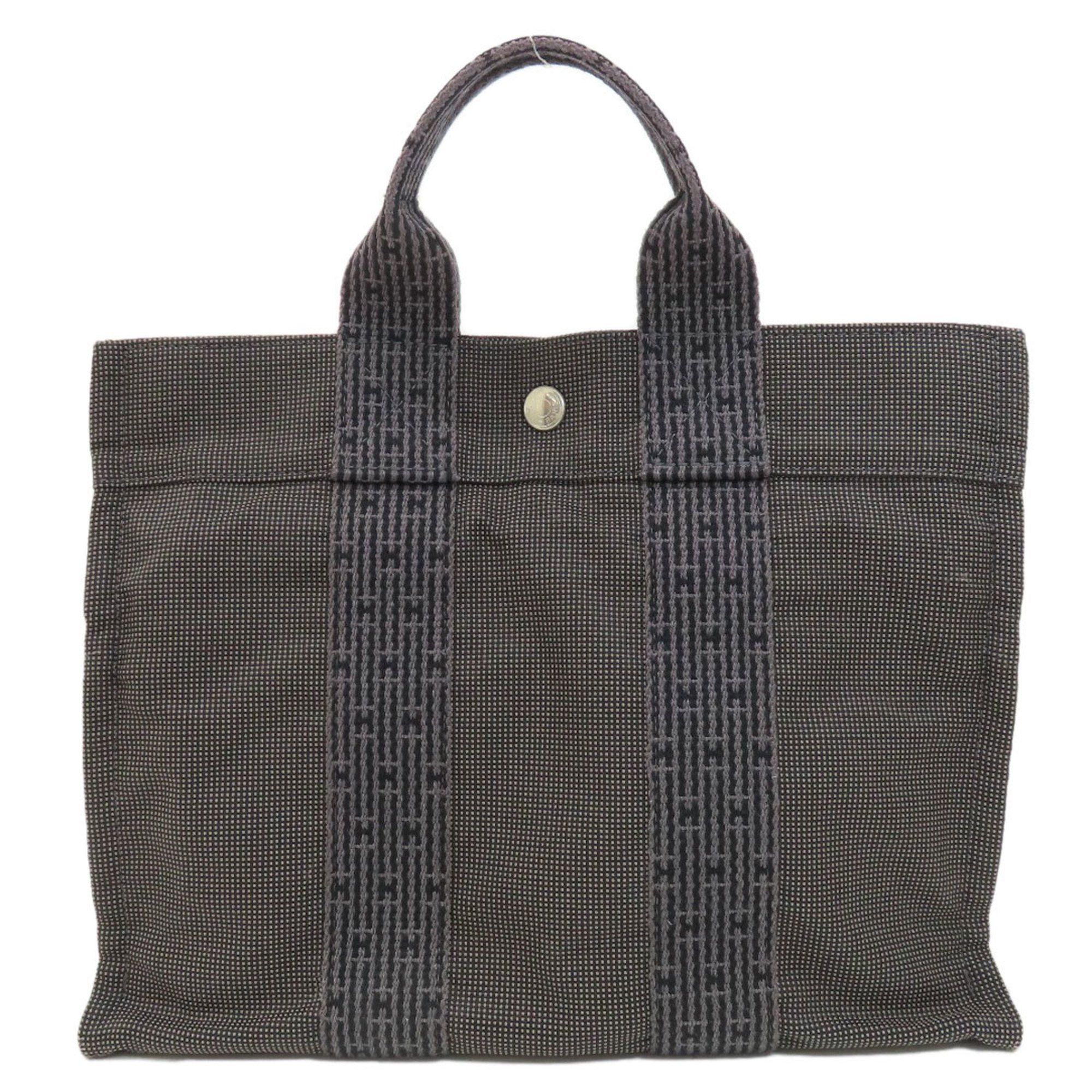 image of Hermes Air Line Tote Pm Bag Canvas Women's Hermes in Grey