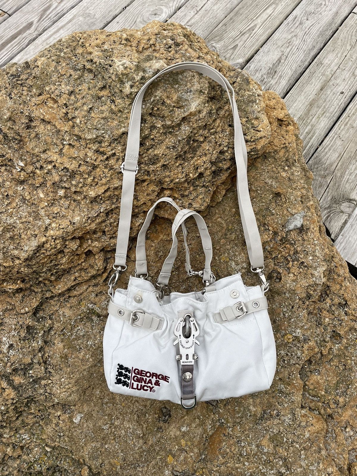 Avant Garde x George Gina Lucy George Gina & Lucy Ggl 2009 Crashtest Crossbody Mini Bag in White, Women's