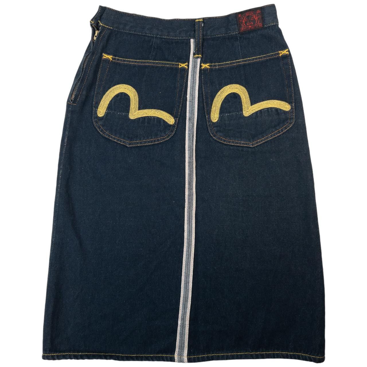 Evisu Vintage Evisu Double Gull Japanese Denim Midi Skirt Size W26 Size 26" / US 2 / IT 38 - 1 Thumbnail