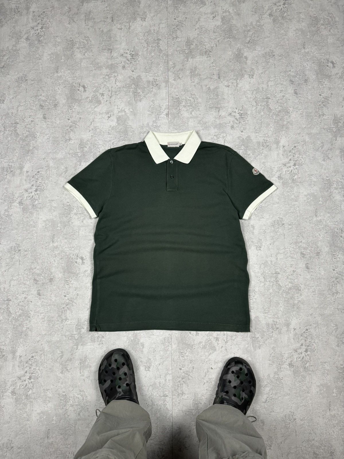 Moncler Moncler Polo T-shirt Green Size XL Size US XL / EU 56 / 4 - 1 Thumbnail