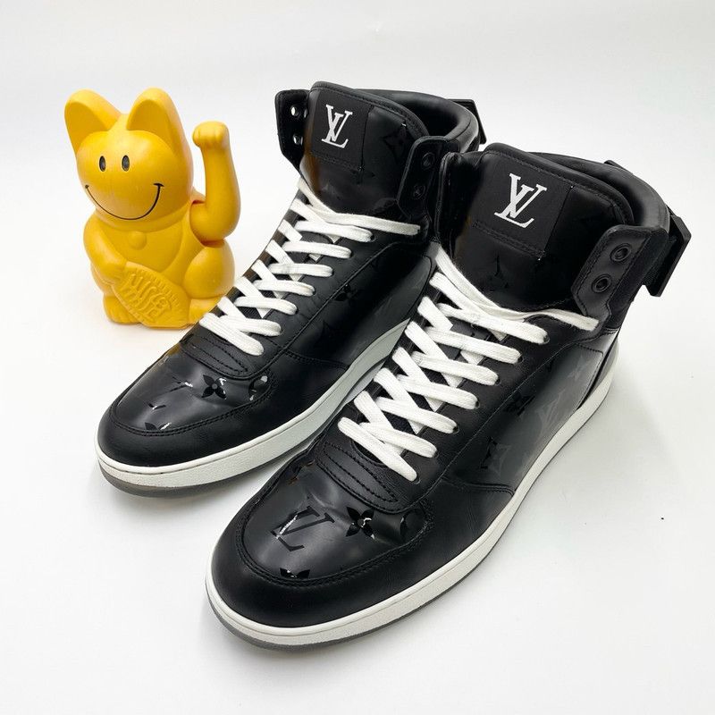 Louis Vuitton Louis Vuitton Rivoli Black High-Top Sneakers for Men 0079 Size US 8.5 / EU 41-42 - 1 Thumbnail