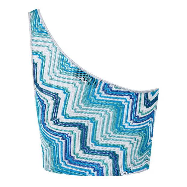 Missoni o1g2r1mq1124 One Shoulder Top in Multicolor Size M / US 6-8 / IT 42-44 - 2 Thumbnail
