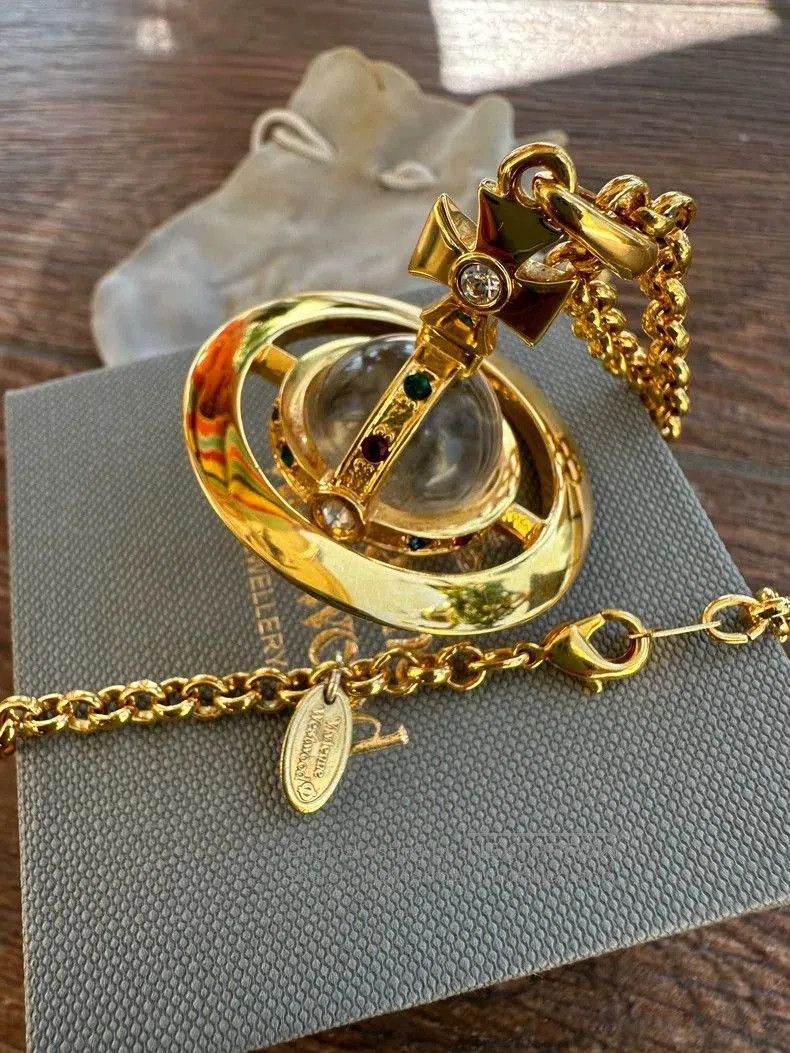 Vivienne Westwood Vivienne Westwood Saturn Large Necklace. Size ONE SIZE - 4 Thumbnail