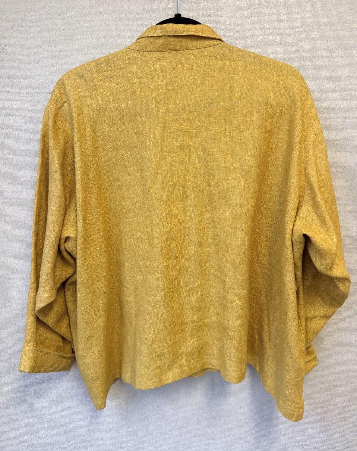 Other Spin Studio 100% Linen Women M Yellow Mustard Boxy USA Size M / US 6-8 / IT 42-44 - 5 Thumbnail