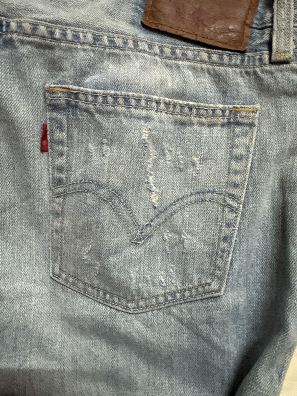 Levi's × Levi's Vintage Clothing × Vintage Vintage Levi's 527 Flared Bootcut Distressed Jeans Size US 33 - 18 Thumbnail