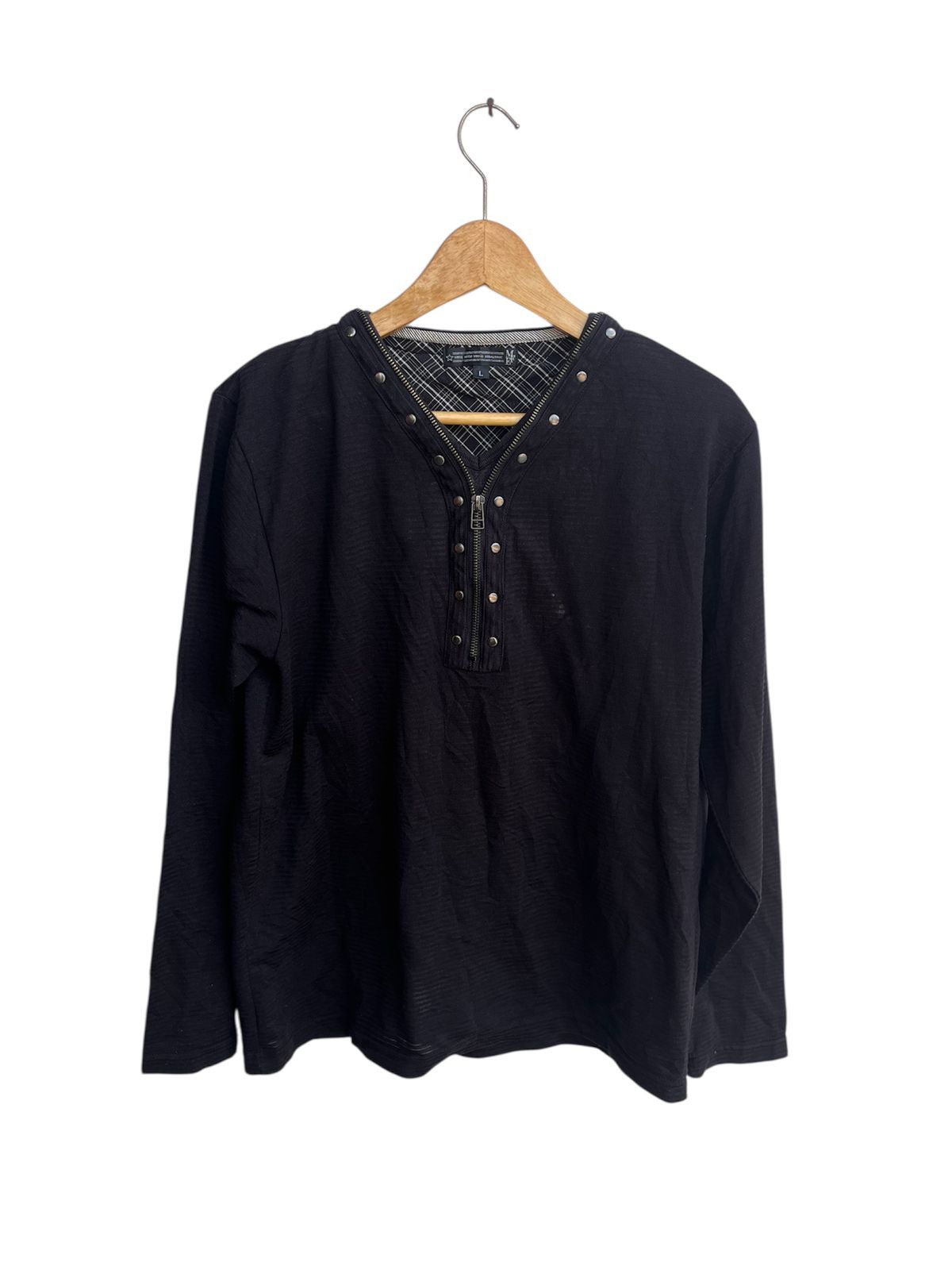 LGB long sleeve カットソー Japanese Brand × Le Grande Bleu (L.G.B.) Lgb black v neck