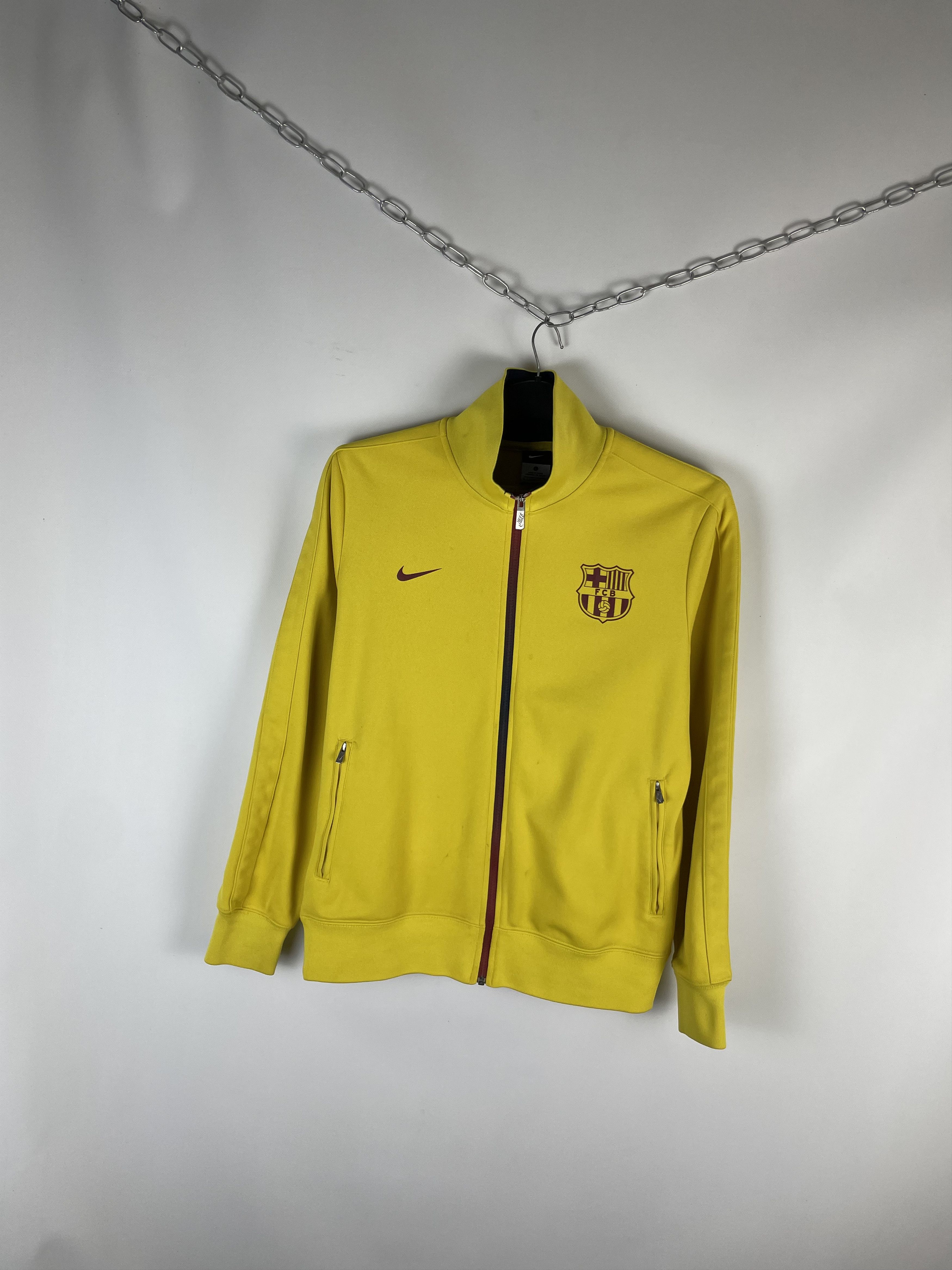 Vintage Nike FC Barcelona Zip Soccer Jersey Y2K Drill Rare