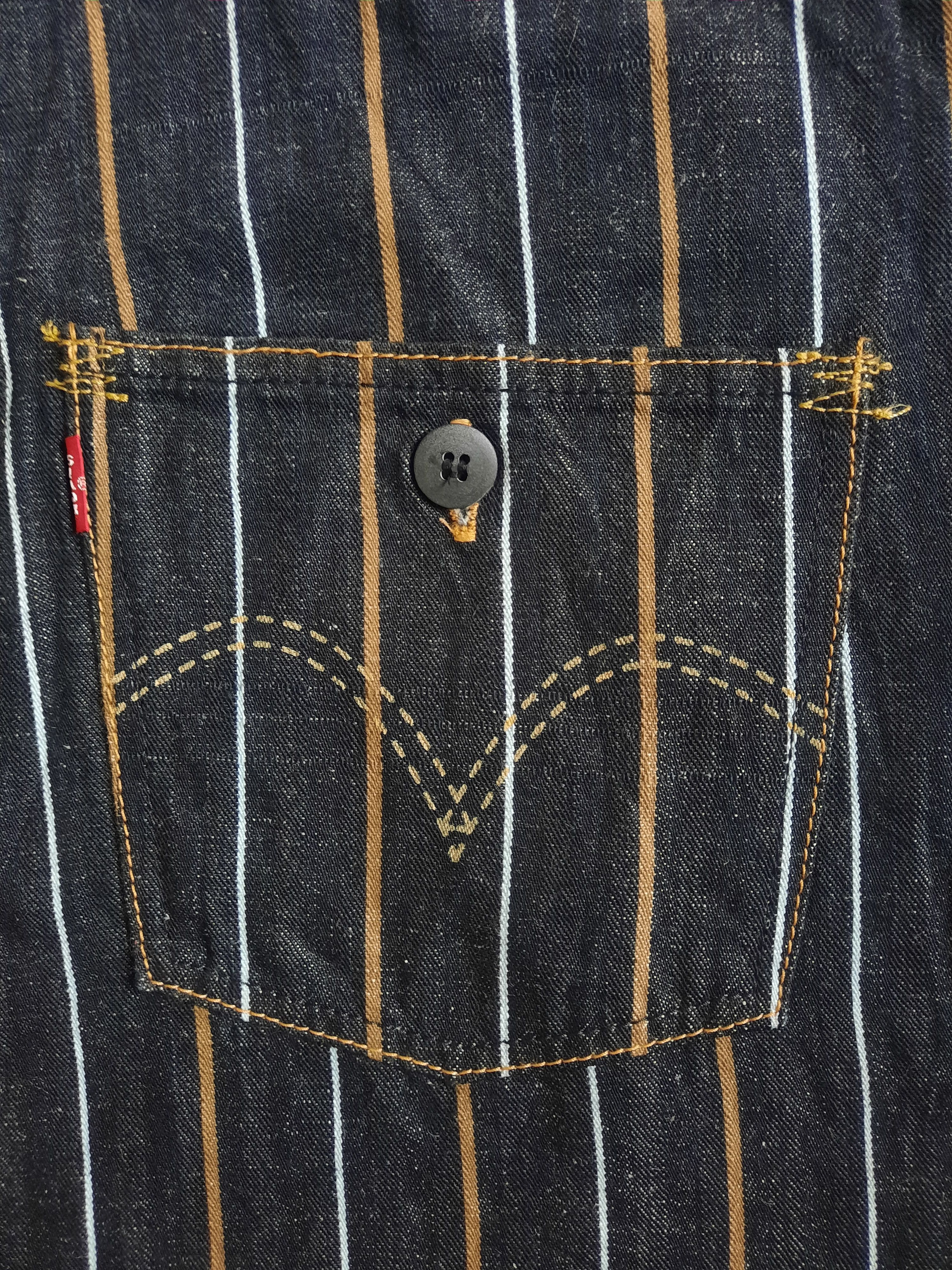 Levi's 🔥Levis japan 704 redloop indigo stripes denim jeans Size US 34 / EU 50 - 8 Thumbnail