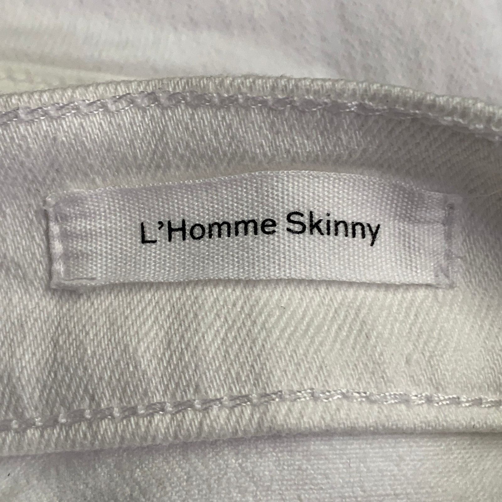 Frame FRAME Rips White Twill Cotton Distressed Low Rise Skinny Size US 29 - 6 Thumbnail