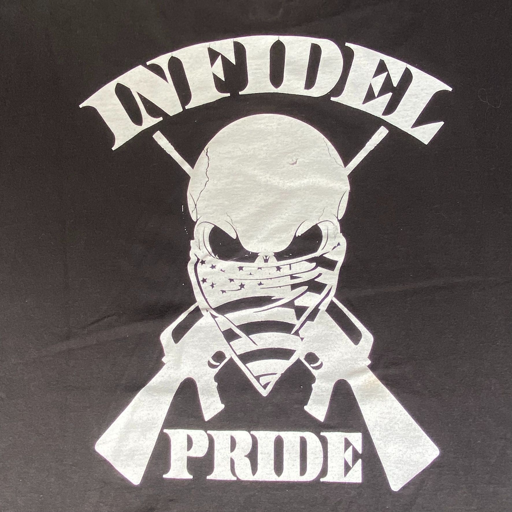 Hanes Vintage Y2K Infidel Military Shirt USA Army Marine Punk Tee Size US XXL / EU 58 / 5 - 3 Thumbnail