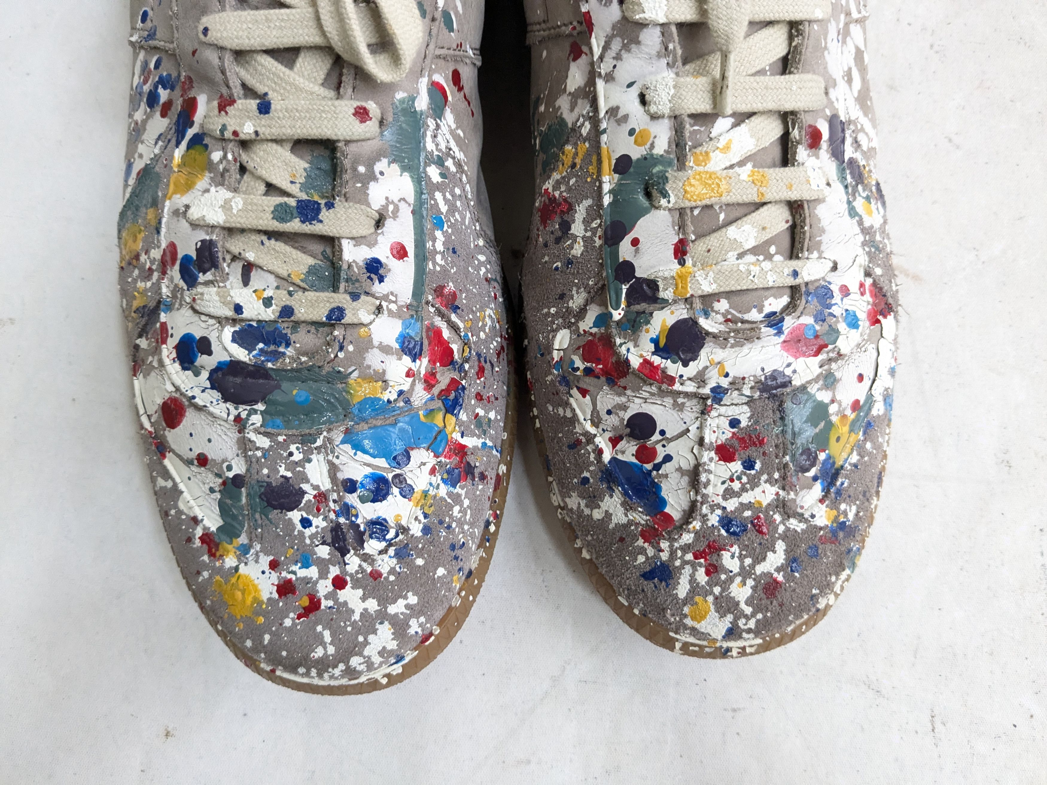Maison Margiela Maison Margiela Replica GAT Gray Paint Splatter 12 45 Size US 12 / EU 45 - 3 Thumbnail