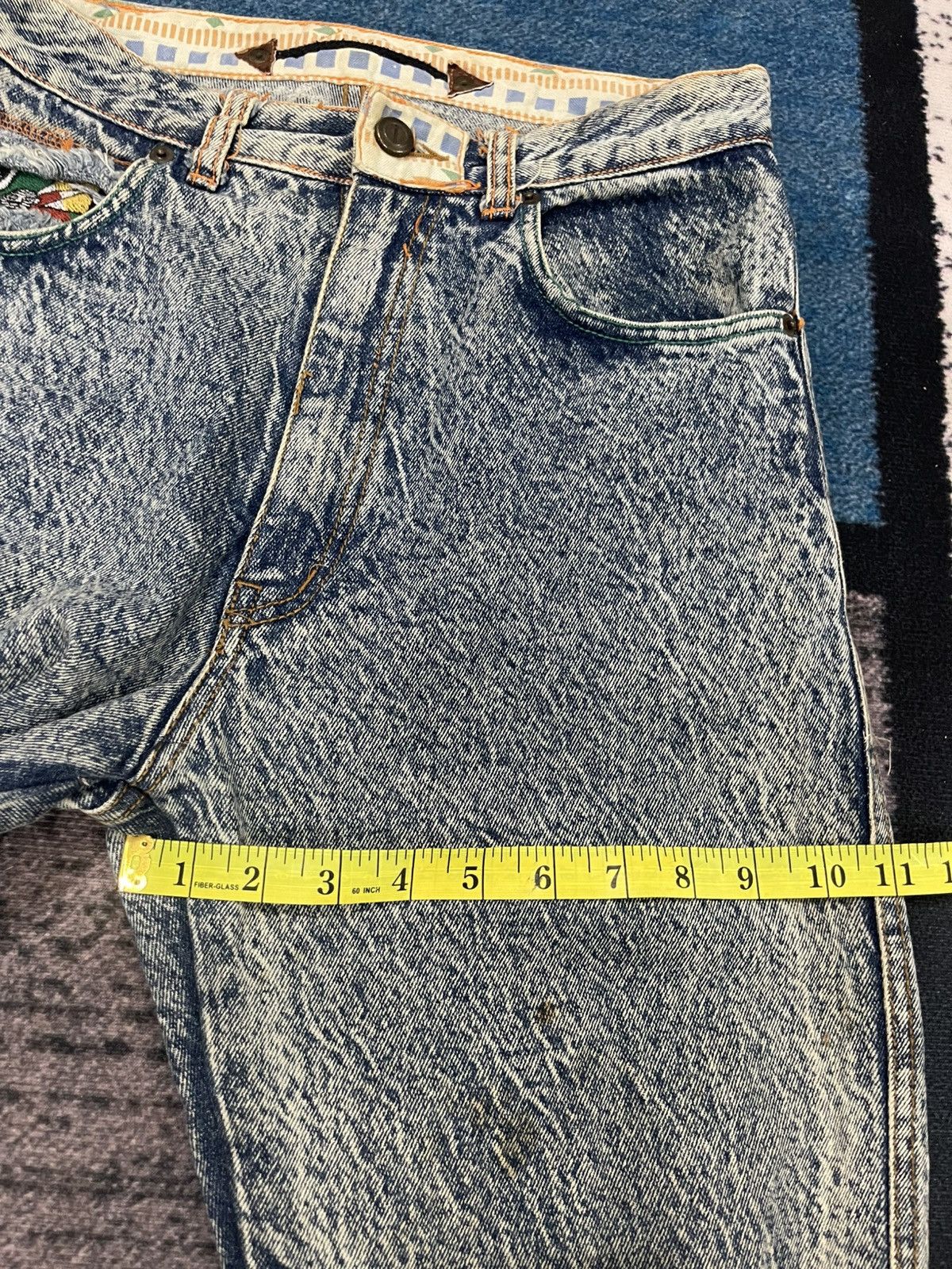 Kansai Yamamoto Vintage Kansai O2 Acid Wash Denim Jeans Size US 28 / EU 44 - 18 Thumbnail