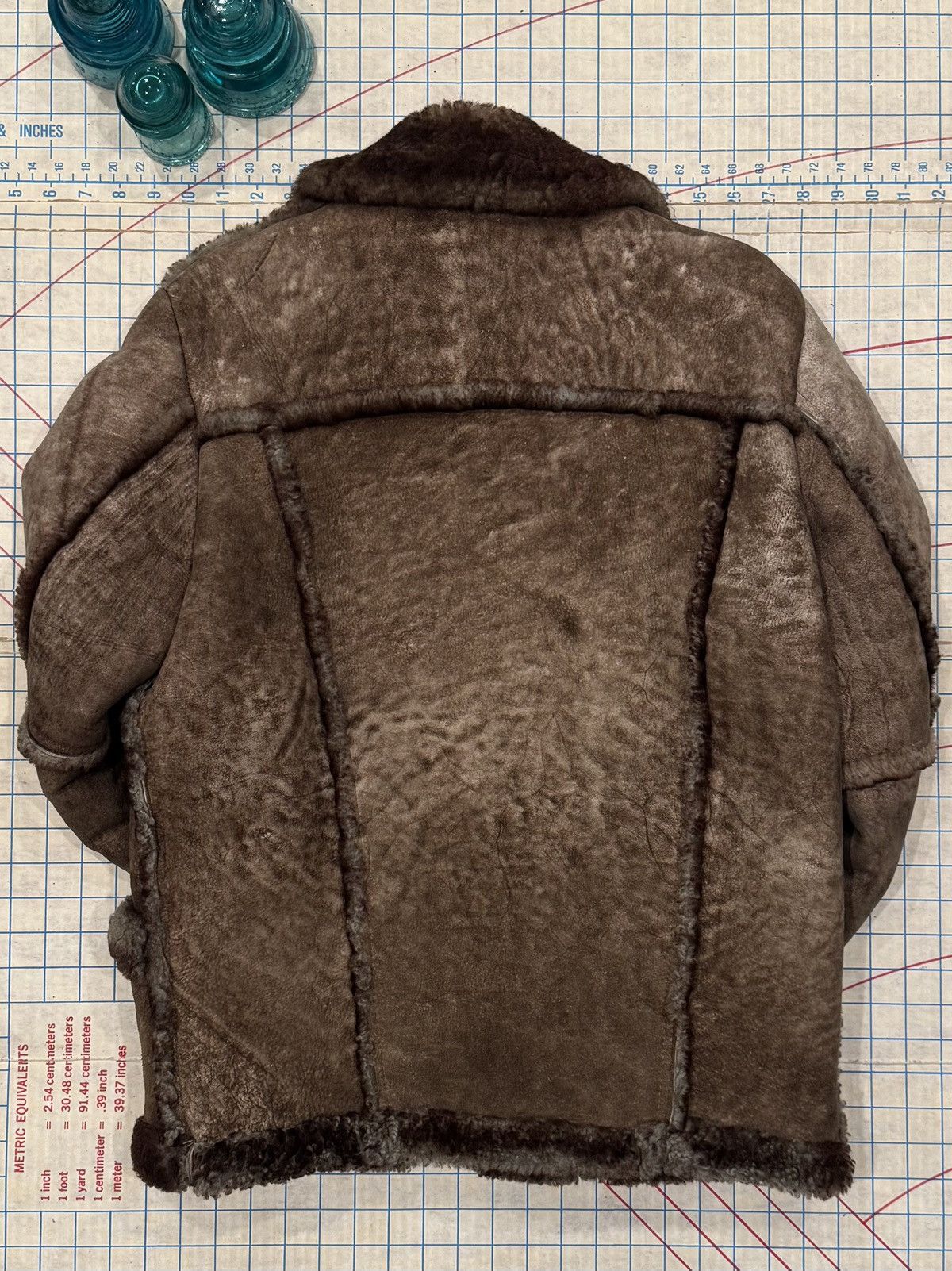 Vintage Vintage Rice ID Sheepskin Shearling Jacket Dark Brown Medium Size US M / EU 48-50 / 2 - 8 Thumbnail