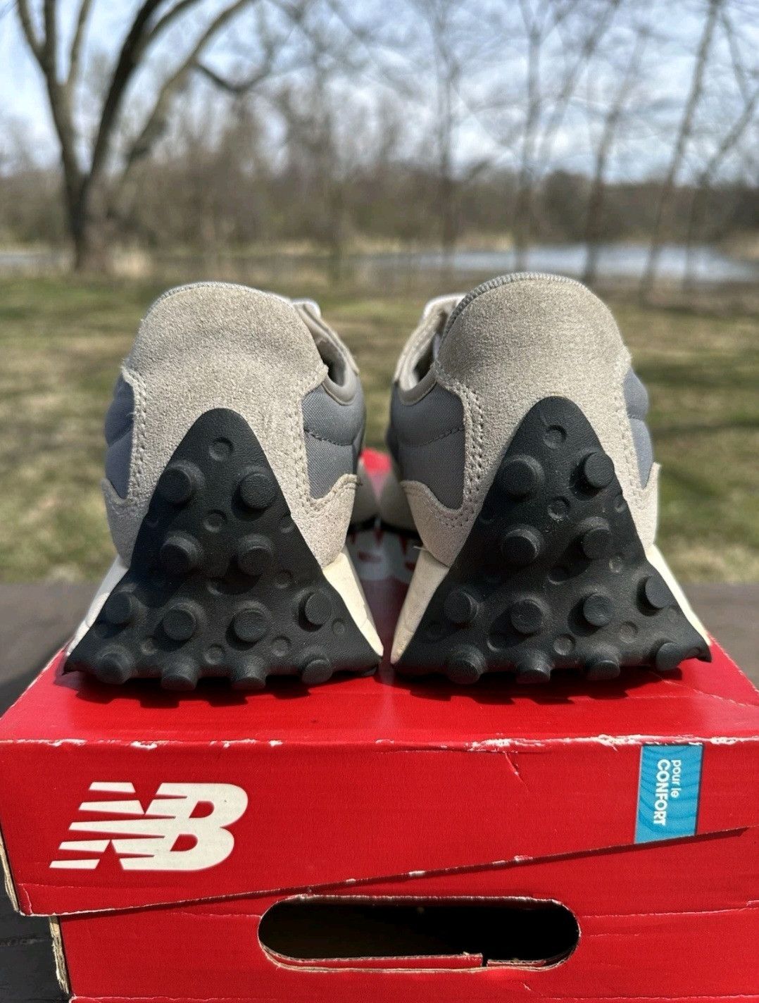 New Balance New Balance 327 Rain Cloud Virtual Violet MS327FC Size 7 Men Size US 7 / EU 40 - 5 Thumbnail