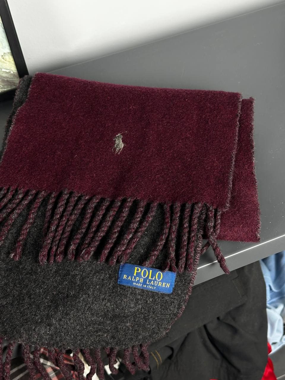 Polo Ralph Lauren × Vintage Polo Ralph Lauren Wool Scarf Muffler Neckwear Size ONE SIZE - 2 Thumbnail