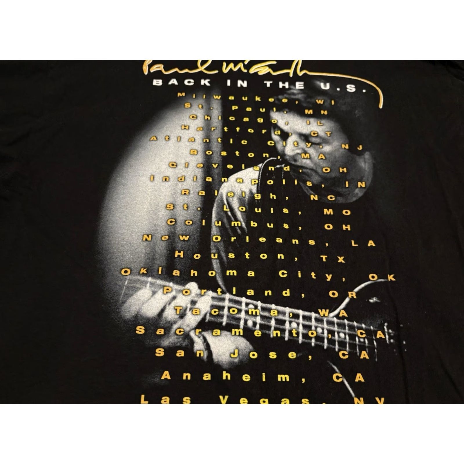 Vintage VINTAGE Paul McCartney Back in the US Concert Tour Black T-Shirt Large Size US L / EU 52-54 / 3 - 7 Thumbnail