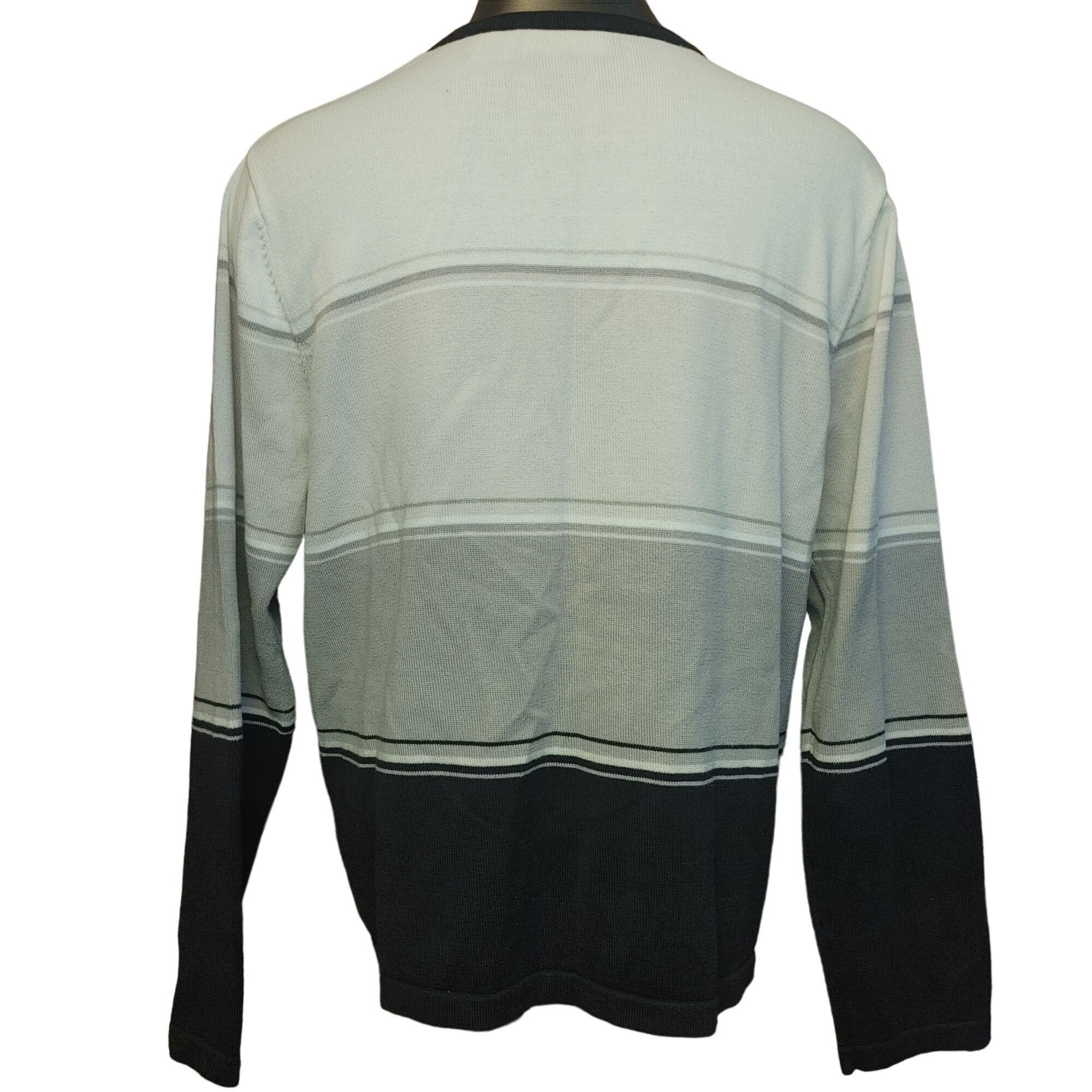 Croft & Barrow Croft & Barrow Women's Black/White Striped Long Sleeve Cardi Size XL / US 12-14 / IT 48-50 - 2 Thumbnail
