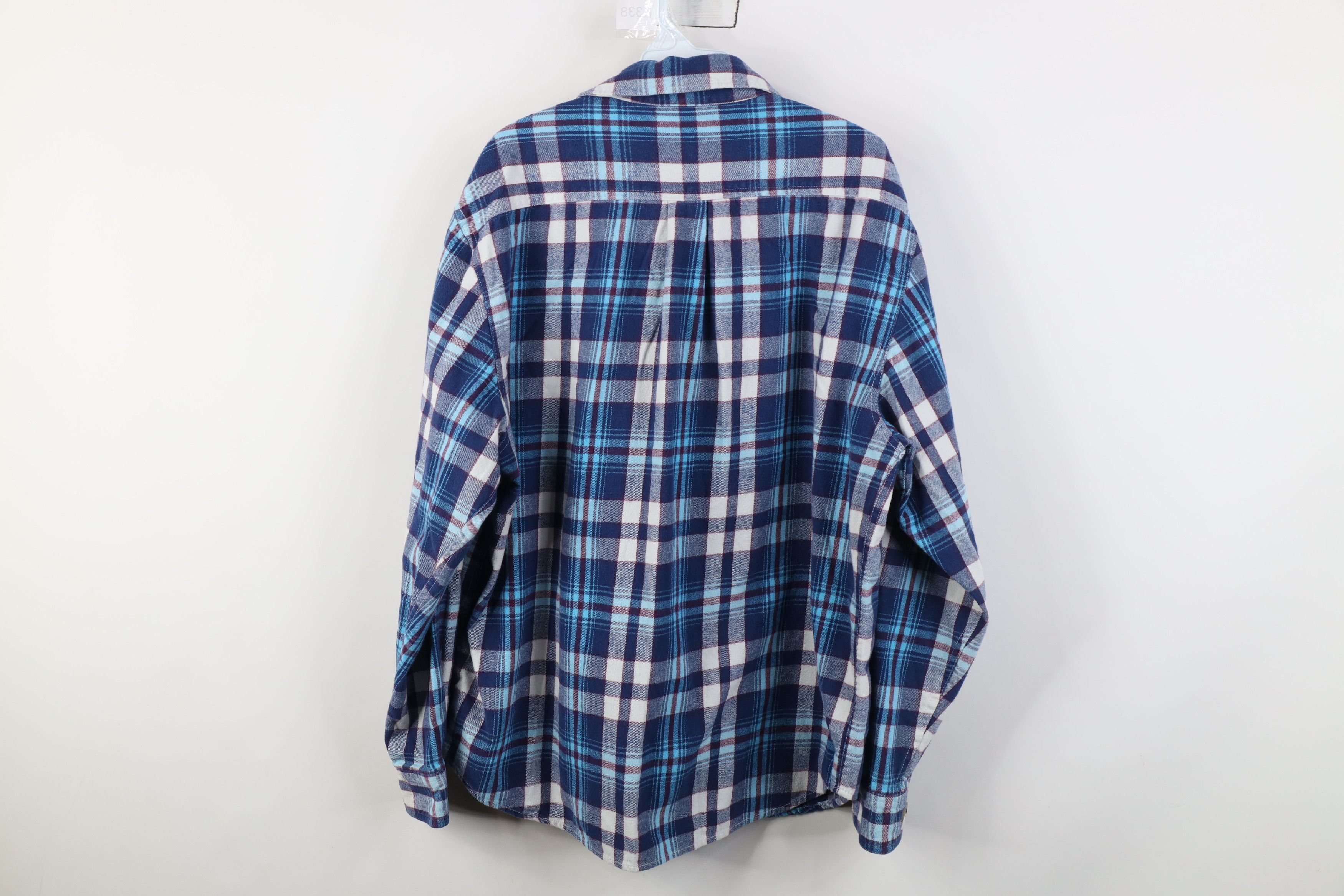 Vintage Vintage Y2K Streetwear Heavyweight Button Shirt Blue Plaid Size US XL / EU 56 / 4 - 9 Thumbnail