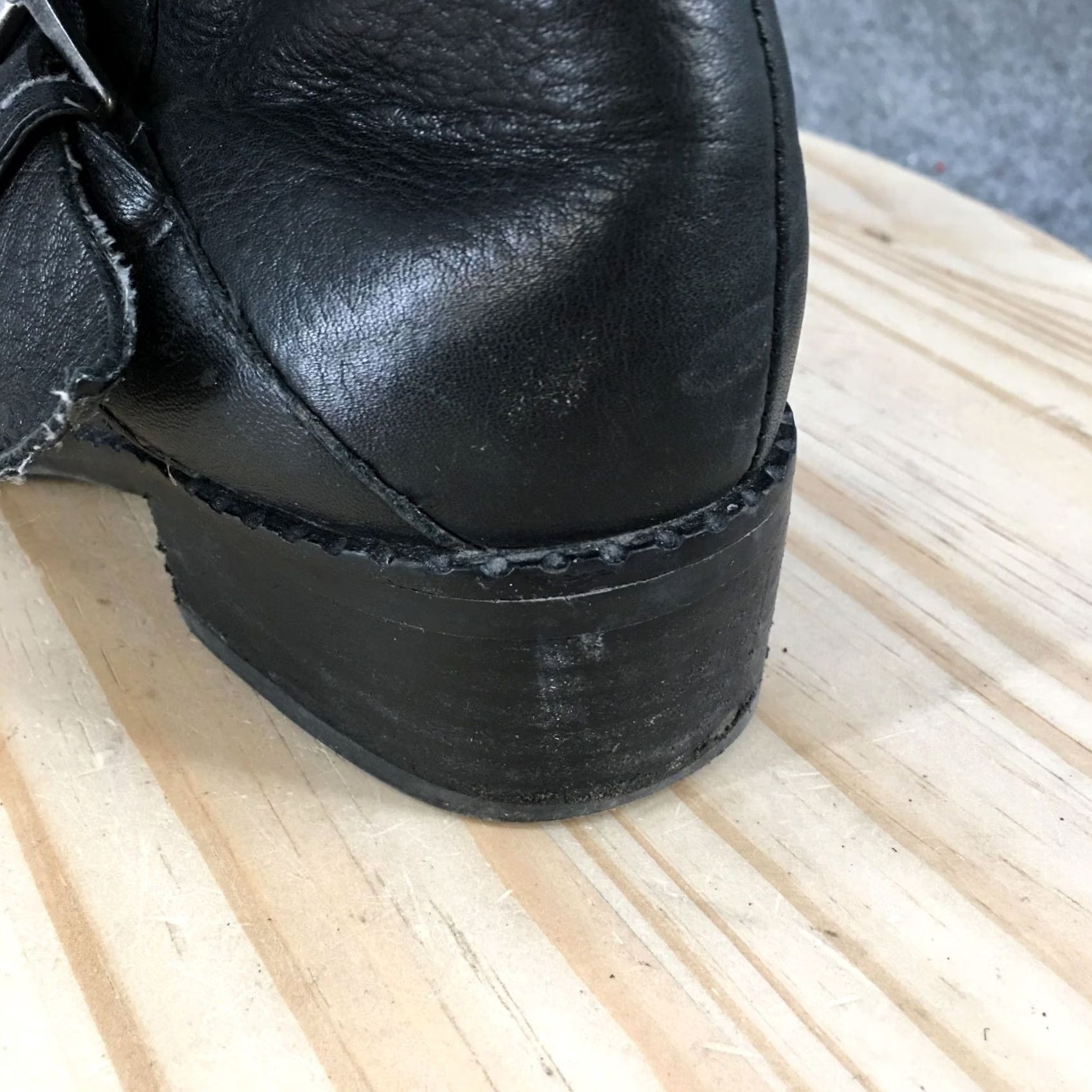 Vintage GENTLE Souls By Kenneth Cole Boots Womens 8M Ankle Bootie Black Leather Pull On Shoes Size US 8 / IT 38 - 5 Thumbnail