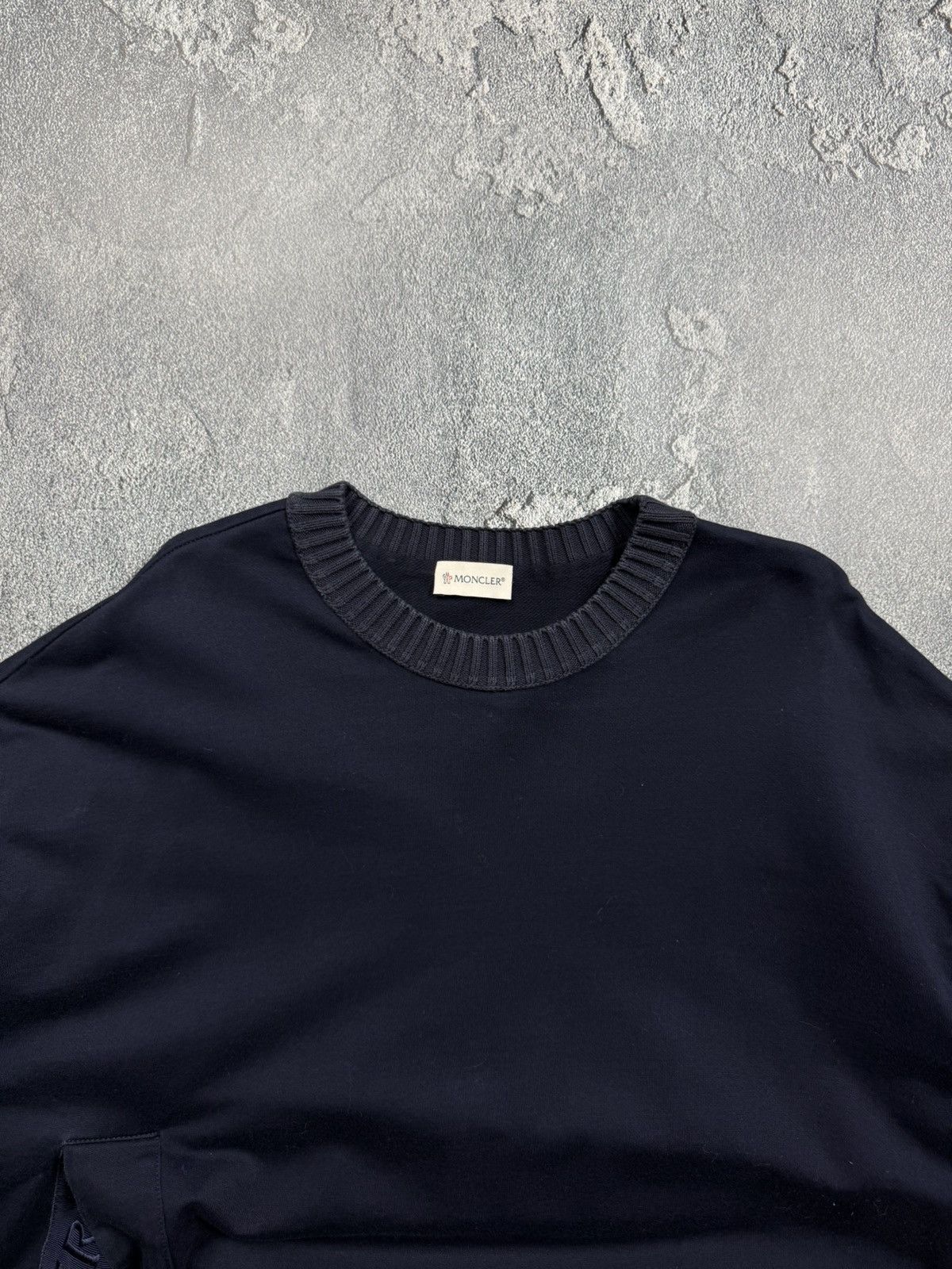 Moncler Moncler Maglia Girocollo Cotton Logo Oversize Sweatshirt Size M / US 6-8 / IT 42-44 - 4 Thumbnail