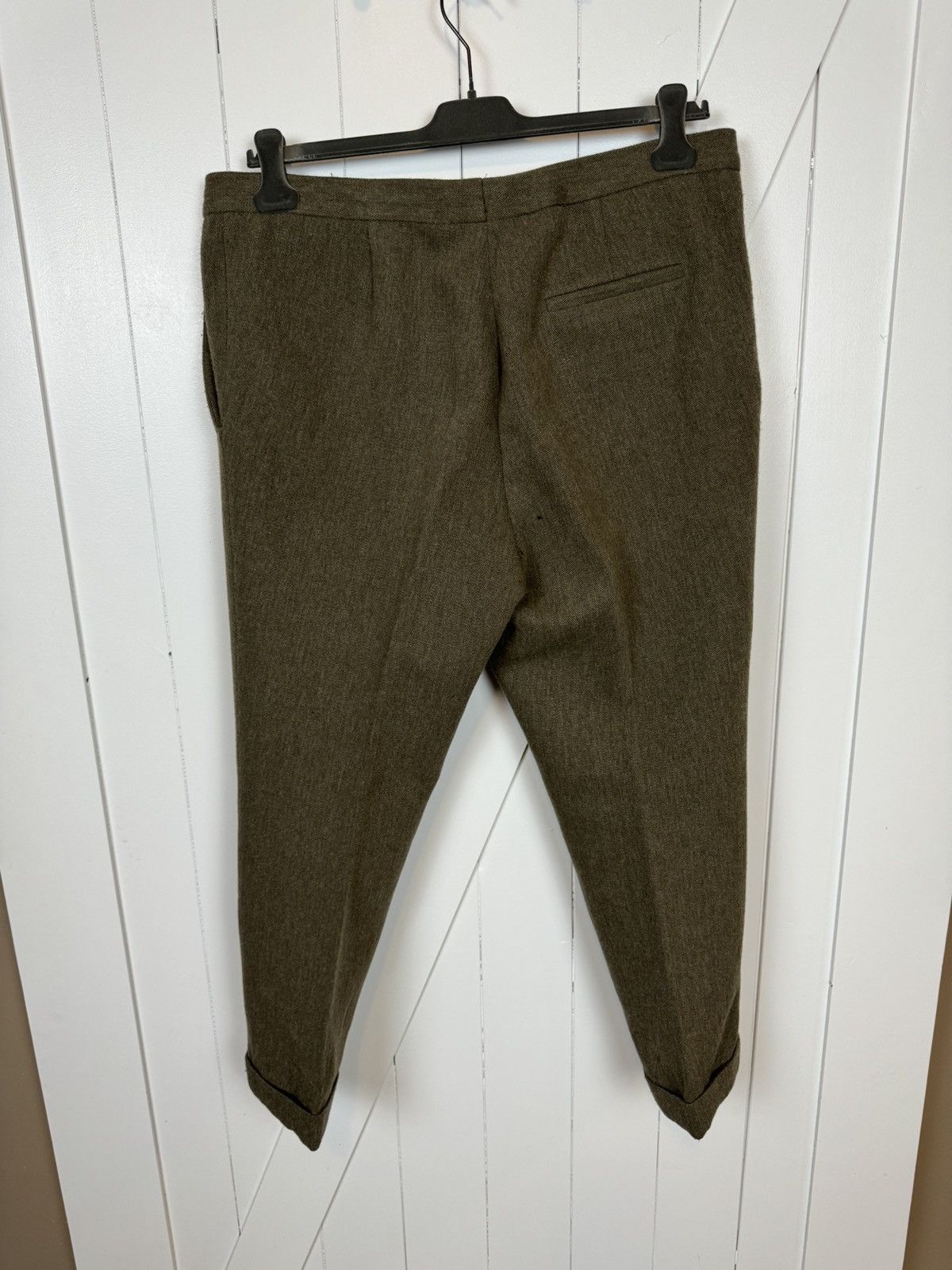 Haider Ackermann Haider Ackermann tweed olive green trousers sz 54 Size US 38 / EU 54 - 2 Thumbnail