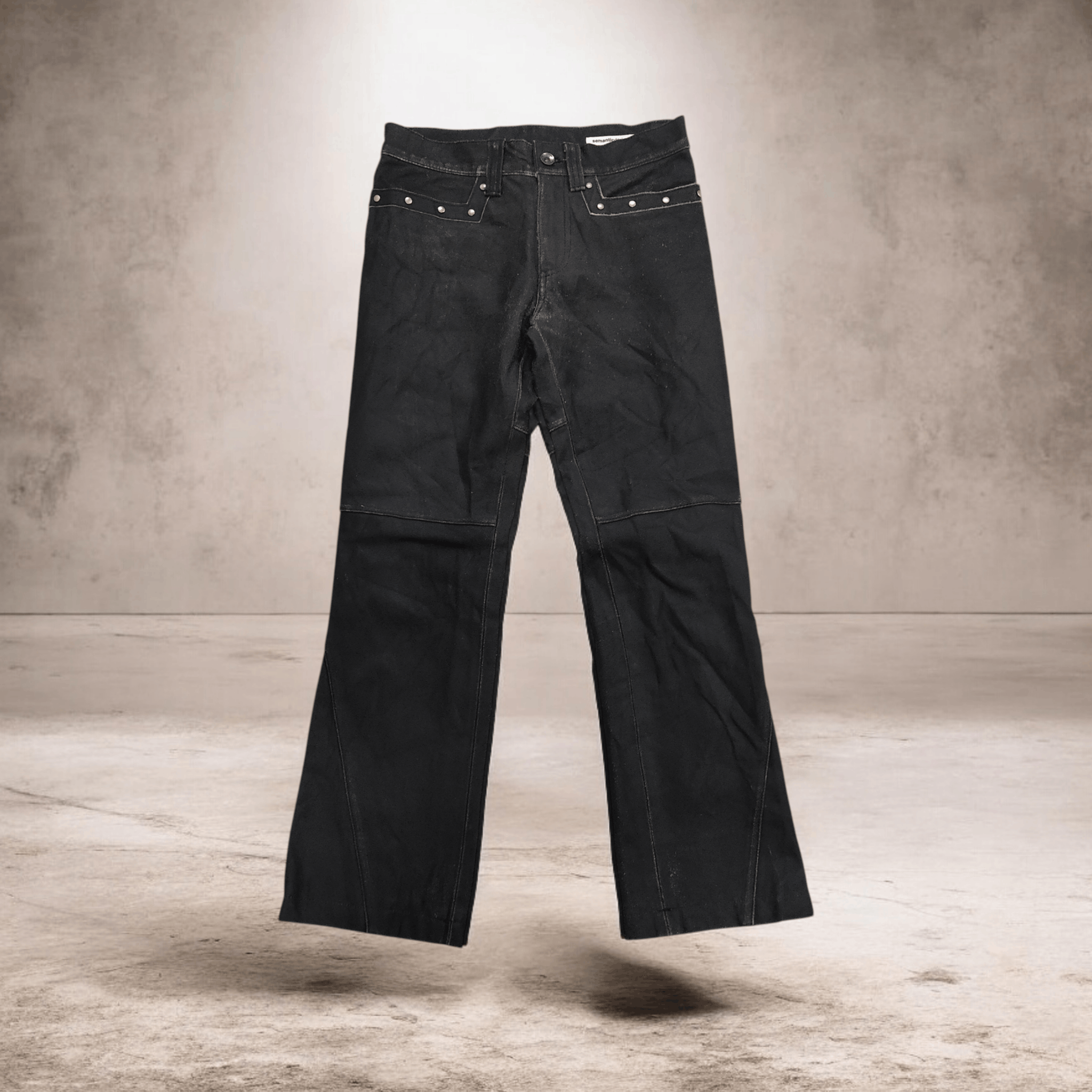 semanticdesign Semantic Design Studded Bikers Cowhide Leather Pants Size US 28 / EU 44 - 1 Thumbnail