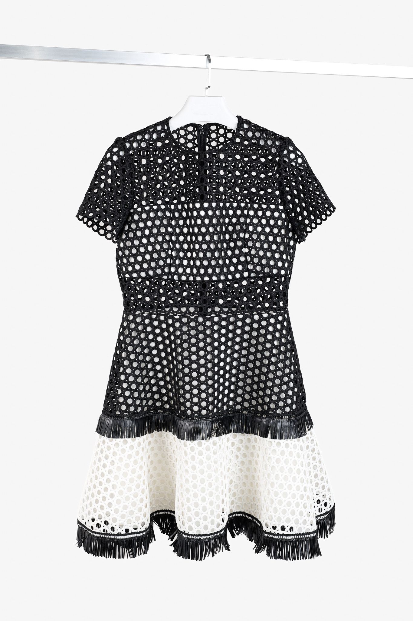 ALEXIS Alexis Cinthia Embroidered Round Eyelets Fringe Dress Size L / US 10 / IT 46 - 1 Thumbnail