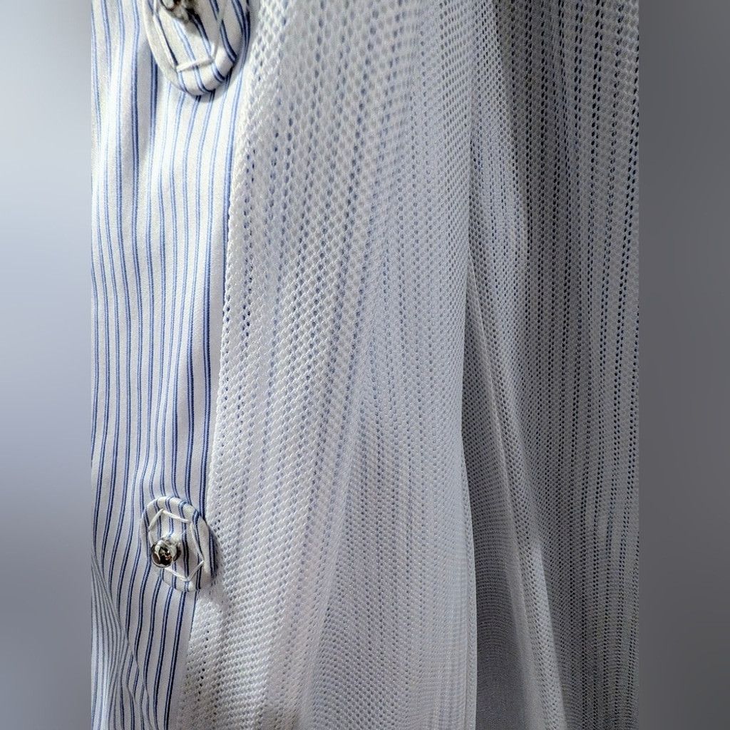 Maison Margiela Maison Martin Margiela Blue Striped Trench Coat Size S / US 4 / IT 40 - 13 Thumbnail